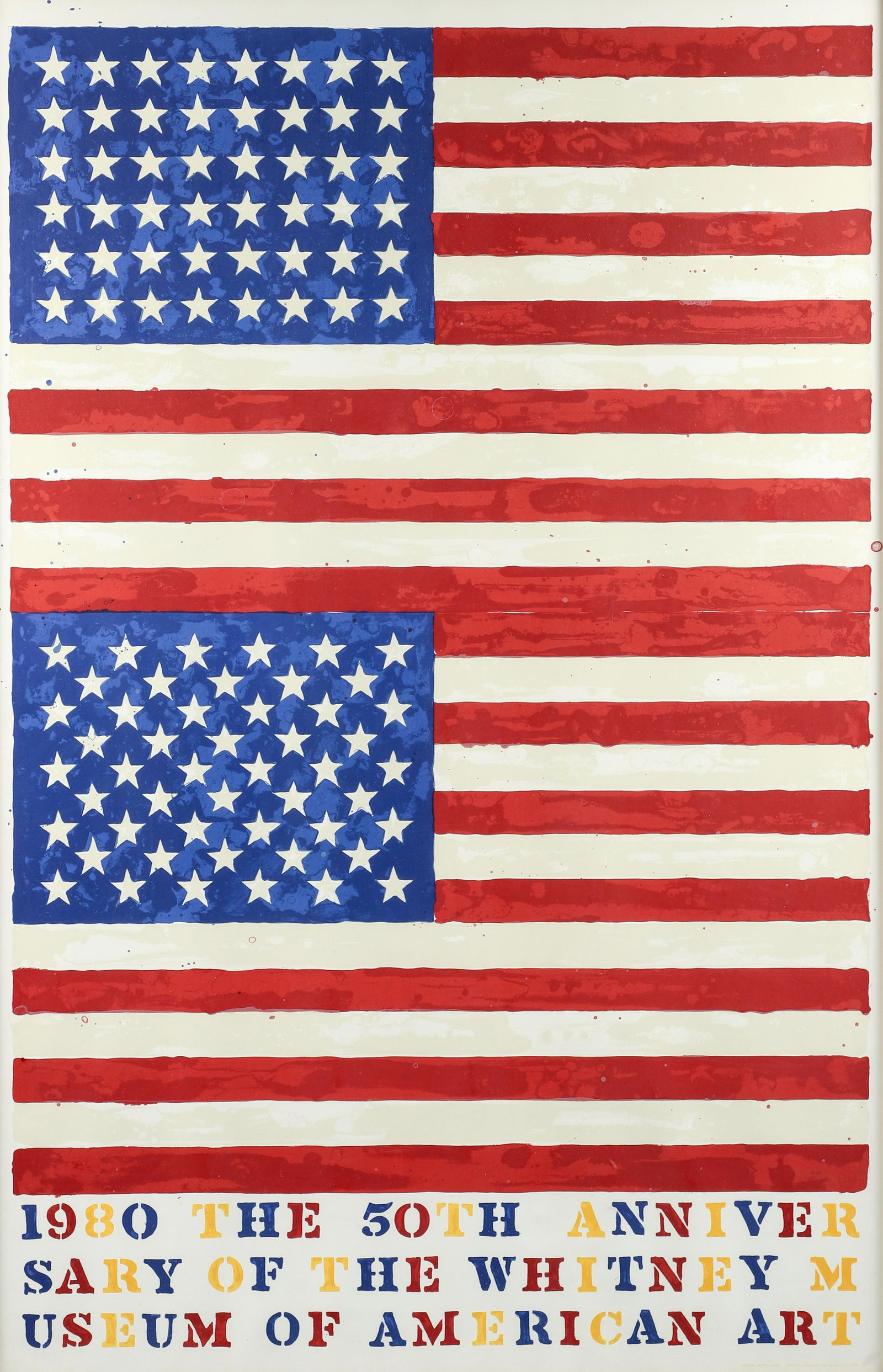 Jasper Johns Litho Poster 50th Anniversary Whitney Museum (1 of 4)