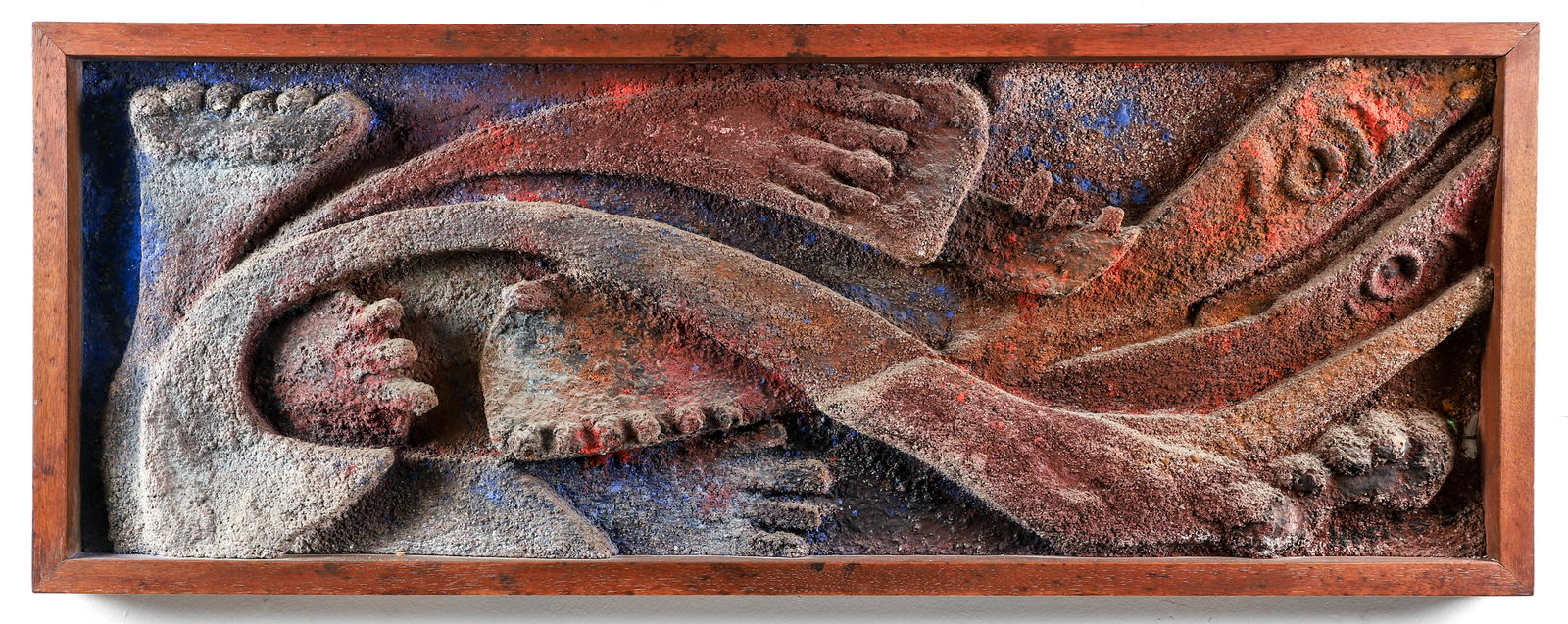 George Nocito Mixed Media Cast Sand Abstract 1957 (1 of 4)