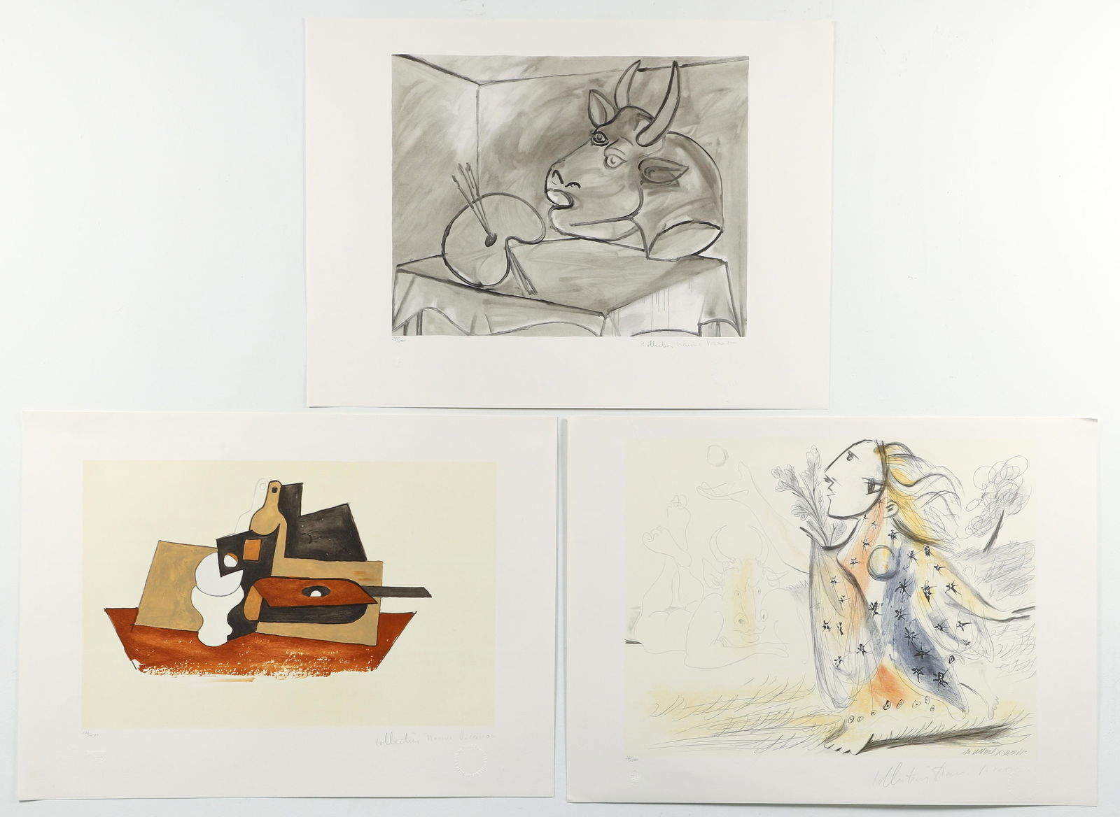 3 After Pablo Picasso Lithographs 1980 Estate Collection (1 of 14)
