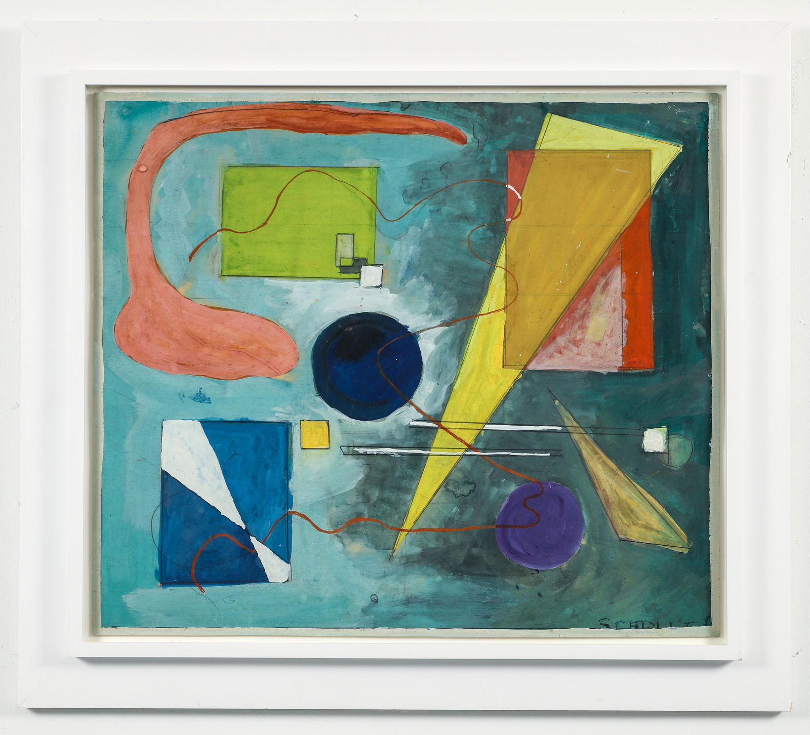 Rolph Scarlett Mid Century Geometric Abstraction Ptg (1 of 4)