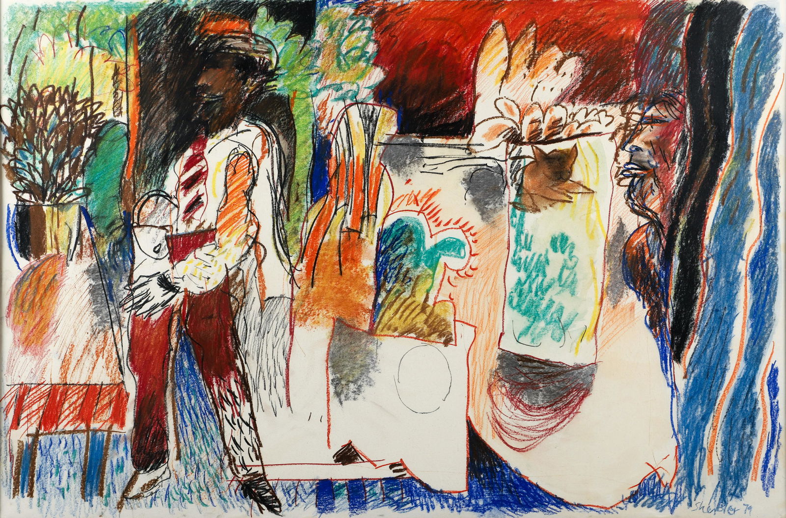 Joseph Shepler Pastel Secret Observer 1979 (1 of 6)