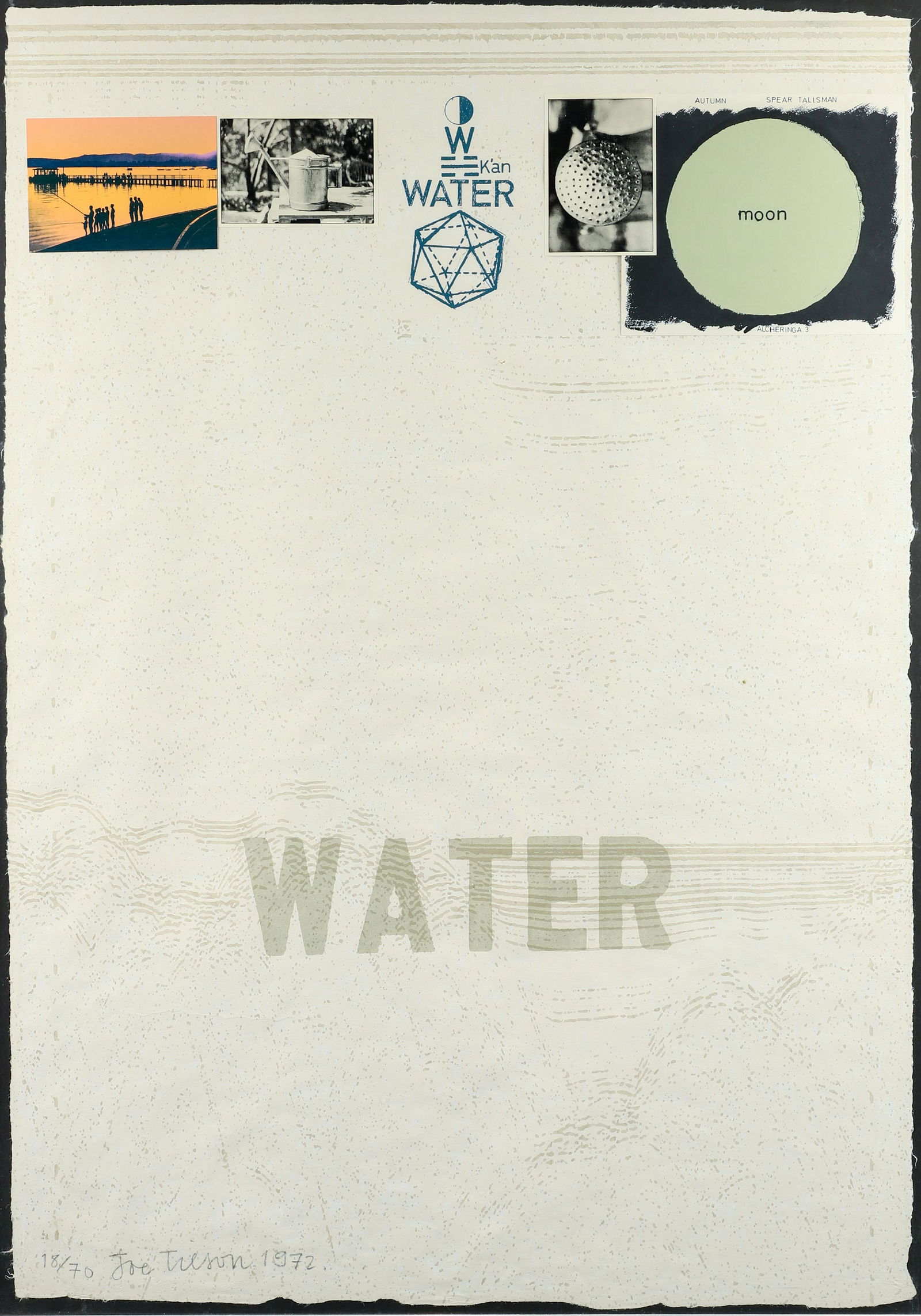 Joe Tilson 1972 mixed media print Water (1 of 5)