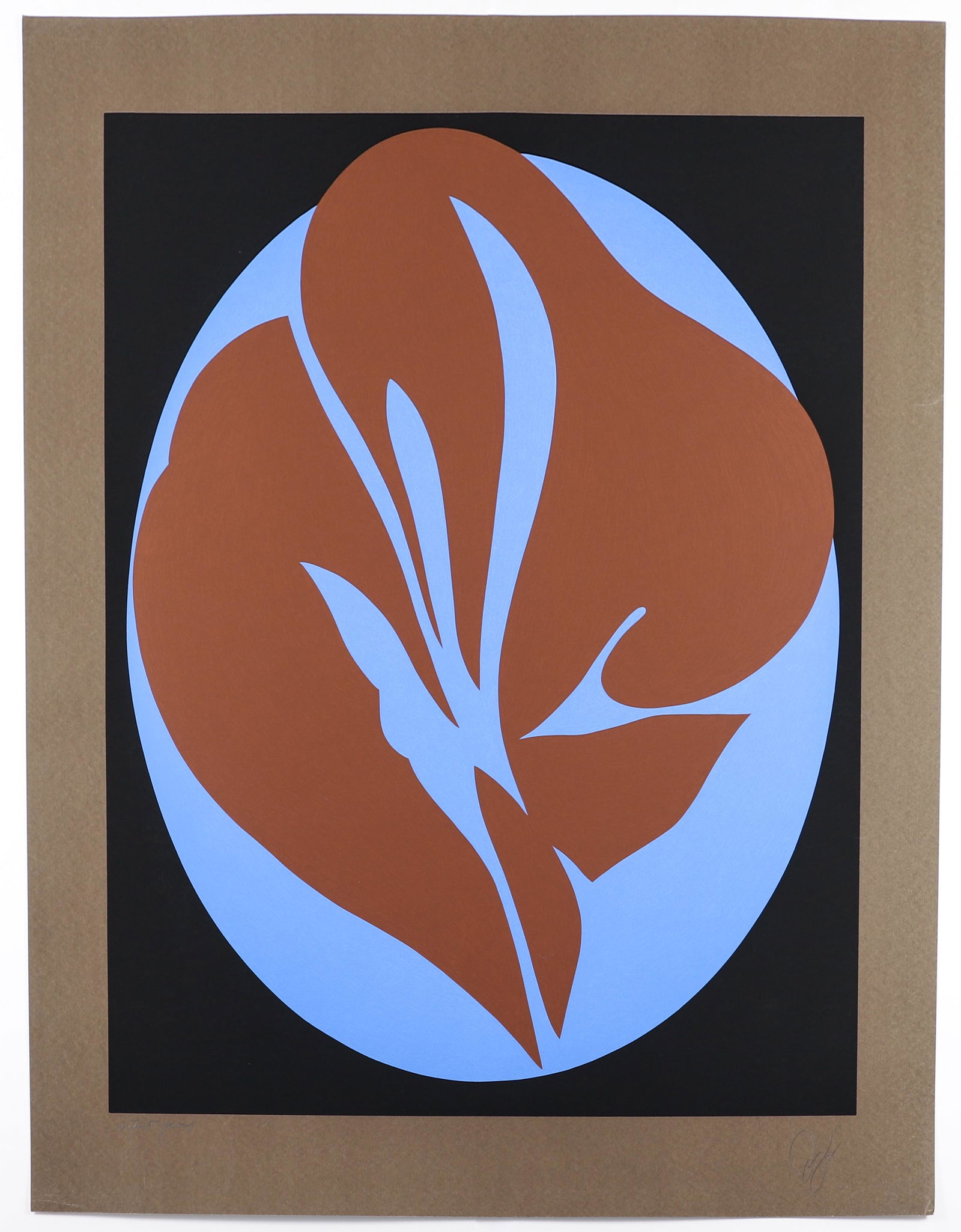 Jack Youngerman 1978 Blue Brown and Black (1 of 4)