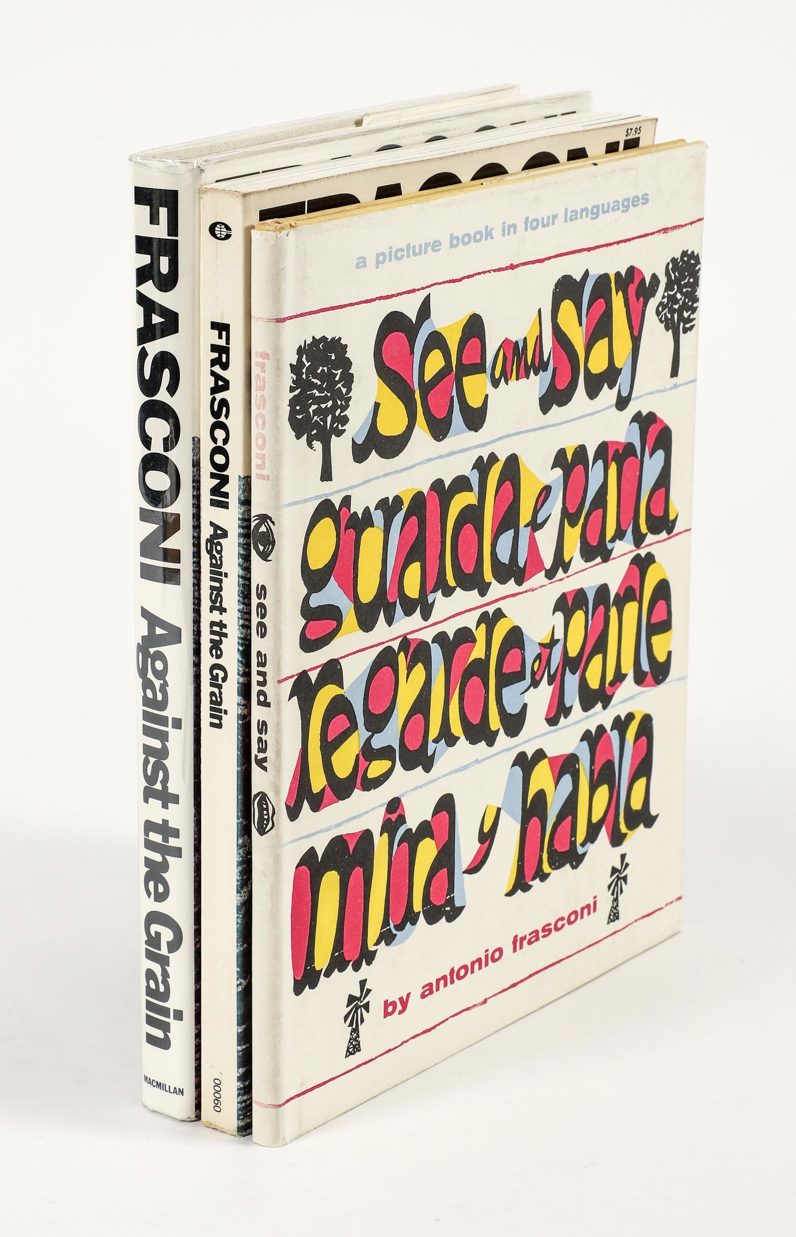 3 Antonio Frasconi Books including Against the Grain (1 of 8)