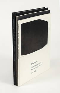 Richard Serra Lot of 3 Books Prints Catalogue Raisonne: (Serra, Richard), Lot of 3 books, including the hardcover catalogue raisonne of prints 1972-1999, and a softcover version covering 1972-1988, also with softcover catalog Nova Scotia Drawings from Gago