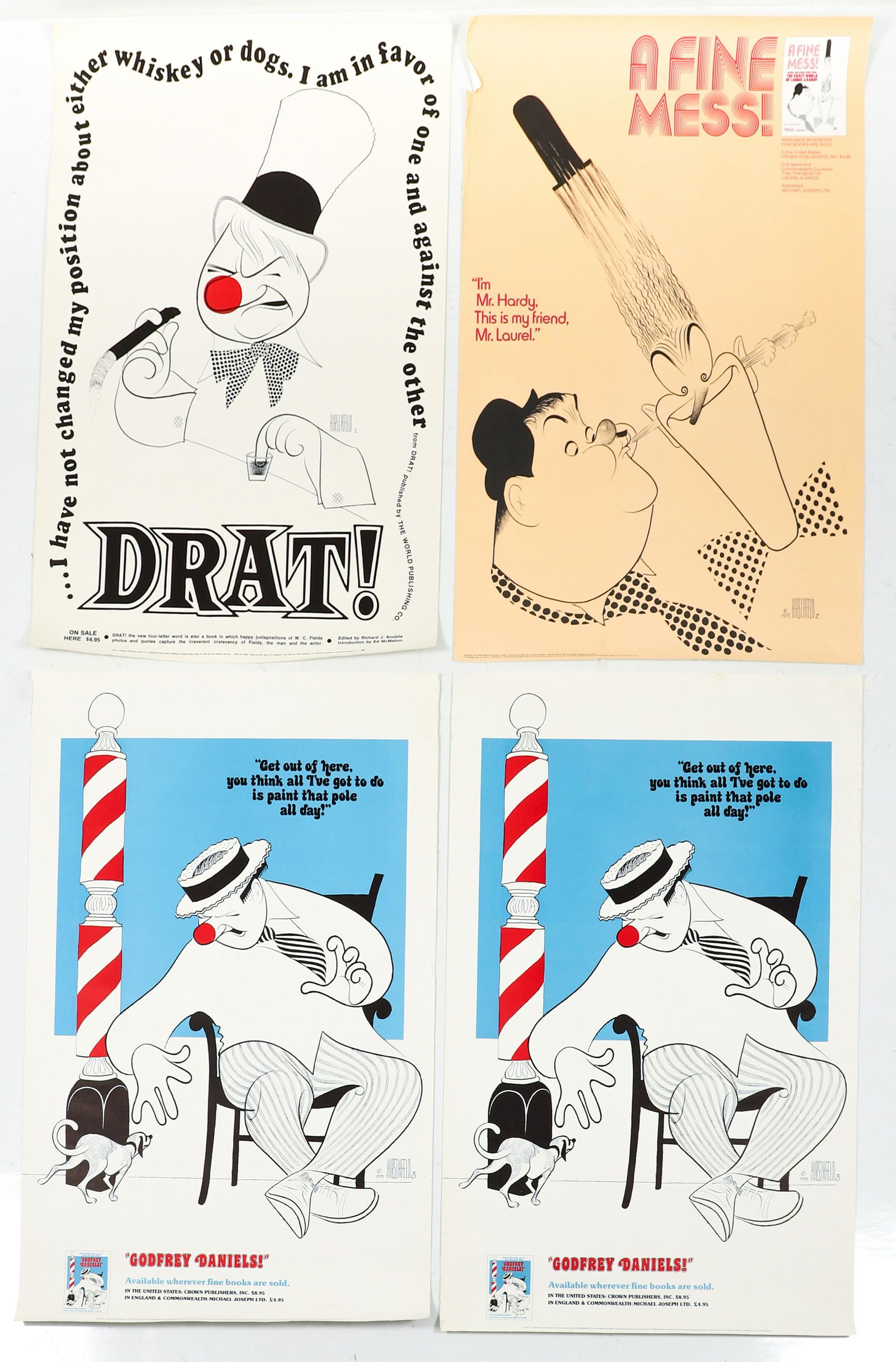 Group of Four Al Hirschfeld Lithograph Posters (1 of 10)