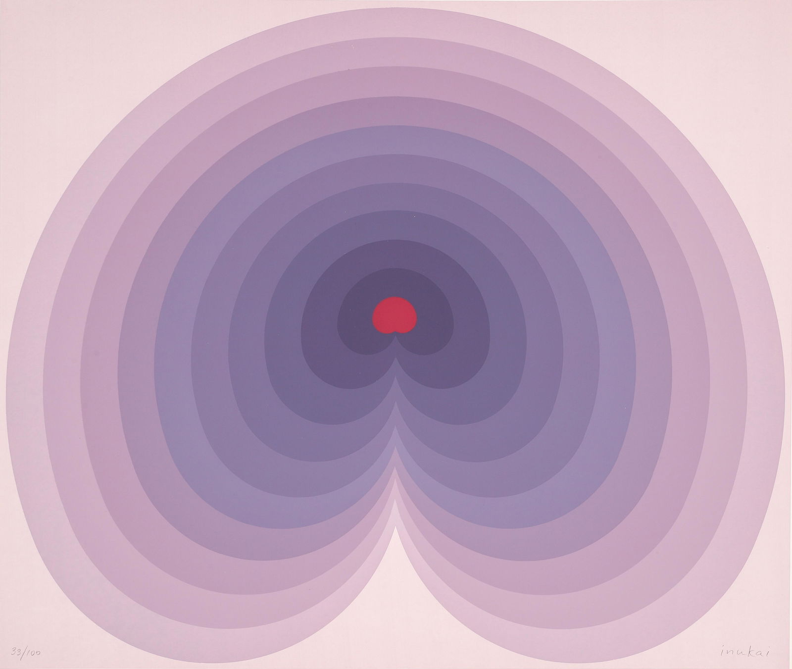 Kyohei Inukai Pulse Silkscreen Signed 1970 (1 of 5)