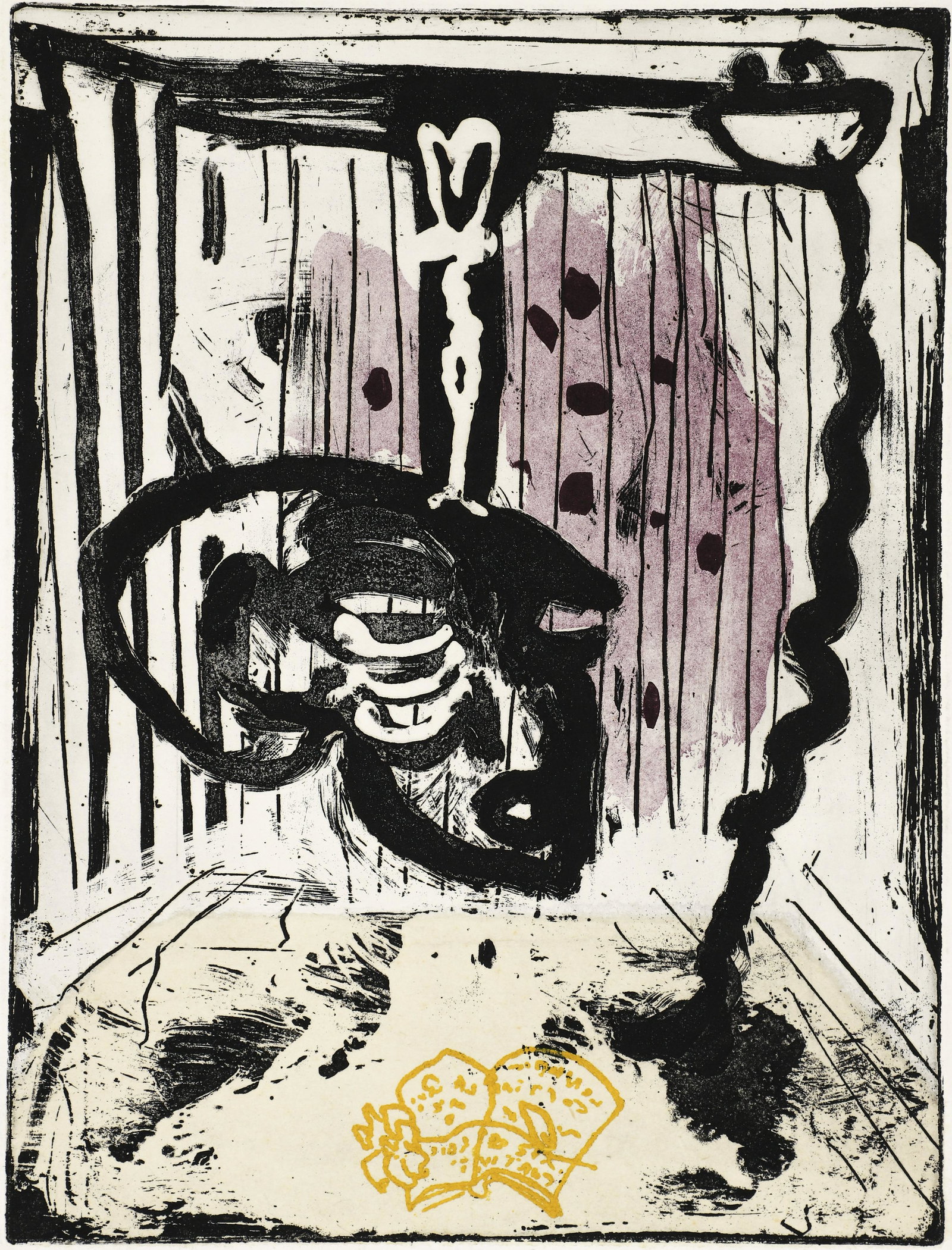 Sam Messer Poet's Head Signed Color Etching 1987 (1 of 6)