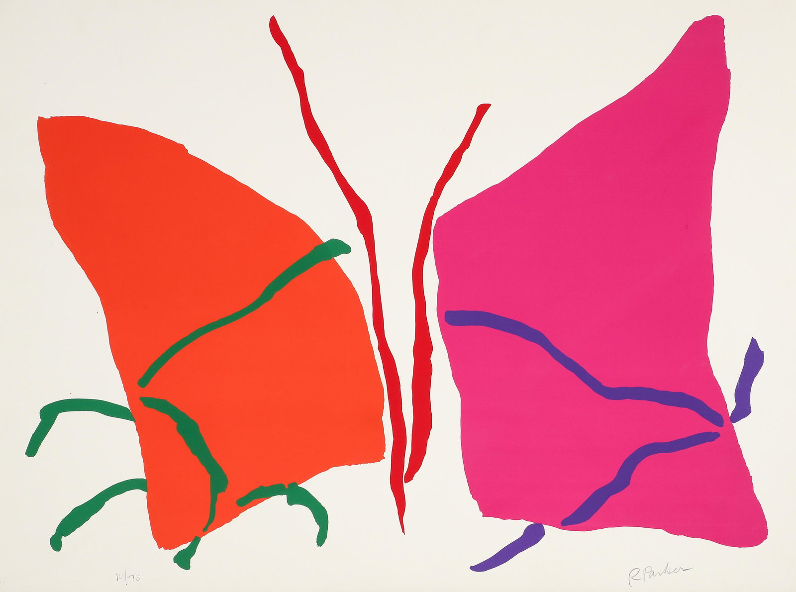 Ray Parker Butterfly Screenprint Signed 1980 (1 of 5)