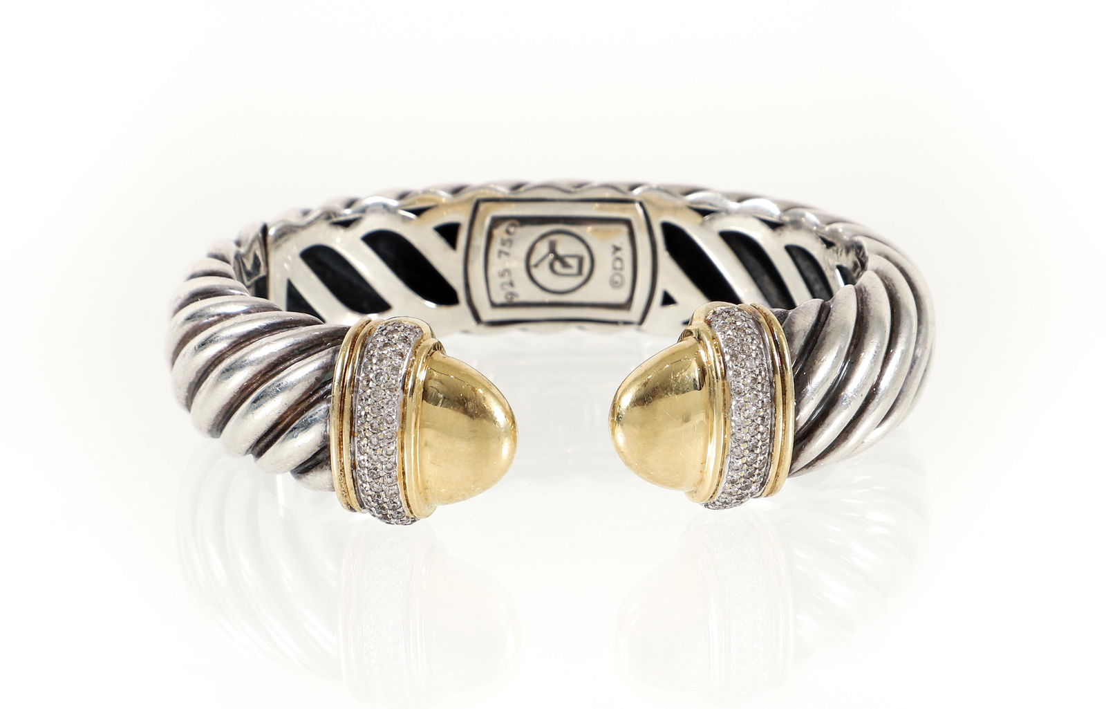 David Yurman 18K Sterling Waverly Cuff (1 of 5)