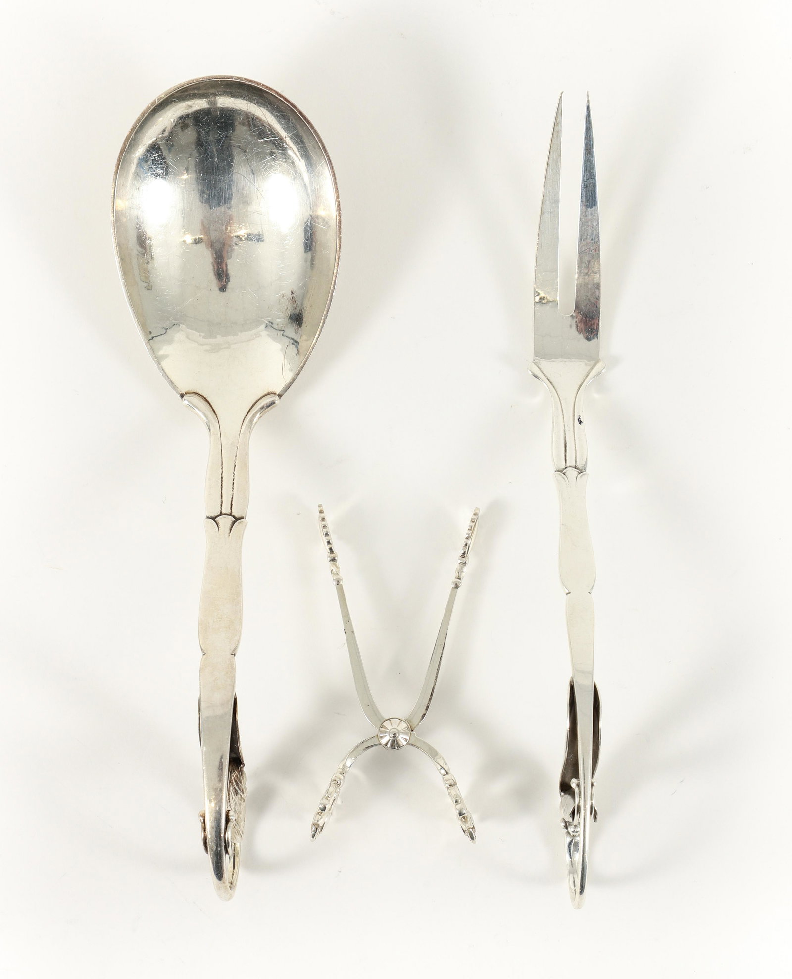Lot of 3 Georg Jensen Danish Sterling serving pieces (1 of 6)