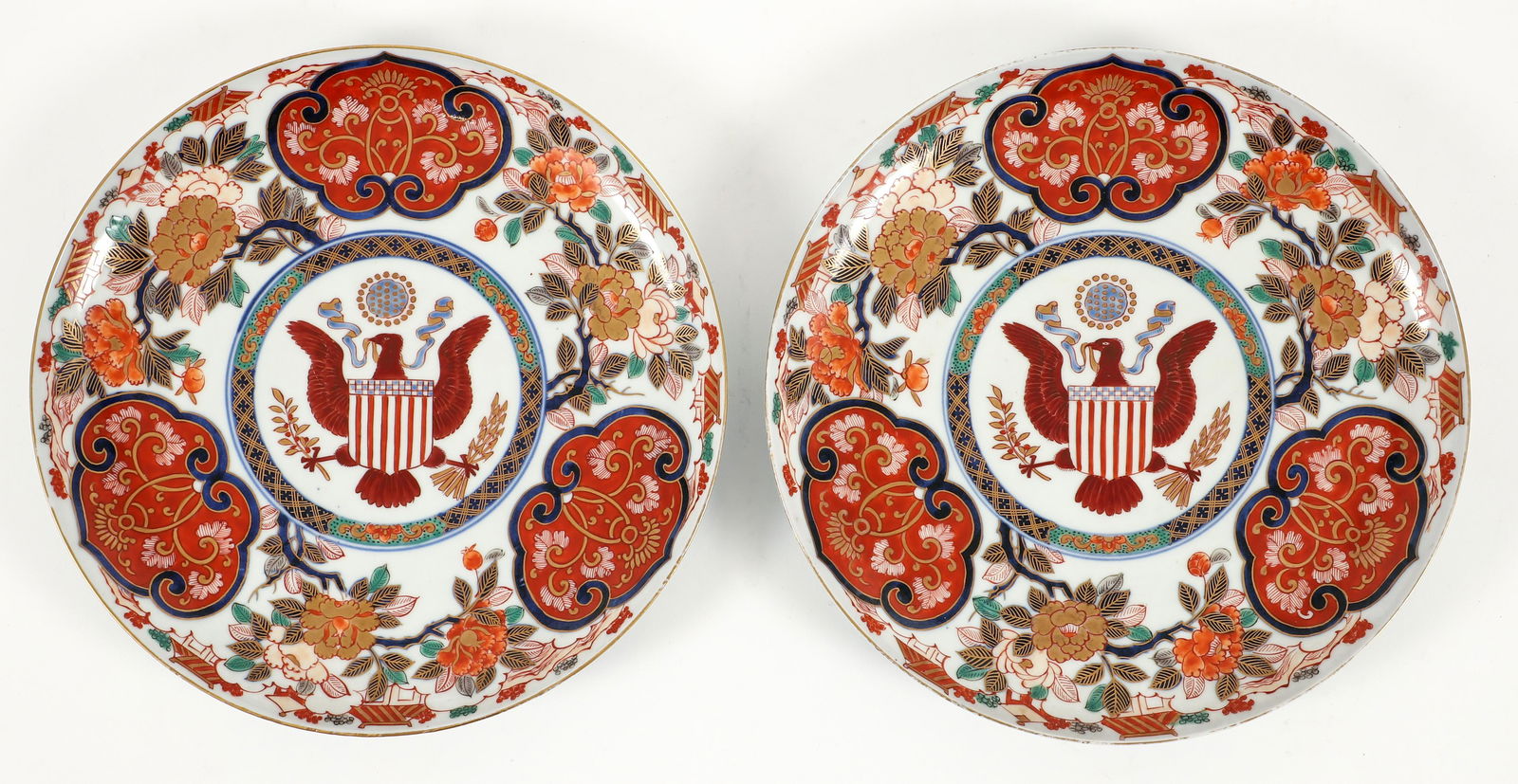 Pair Imari Plates from US Ambassador to Japan 1917 (1 of 6)