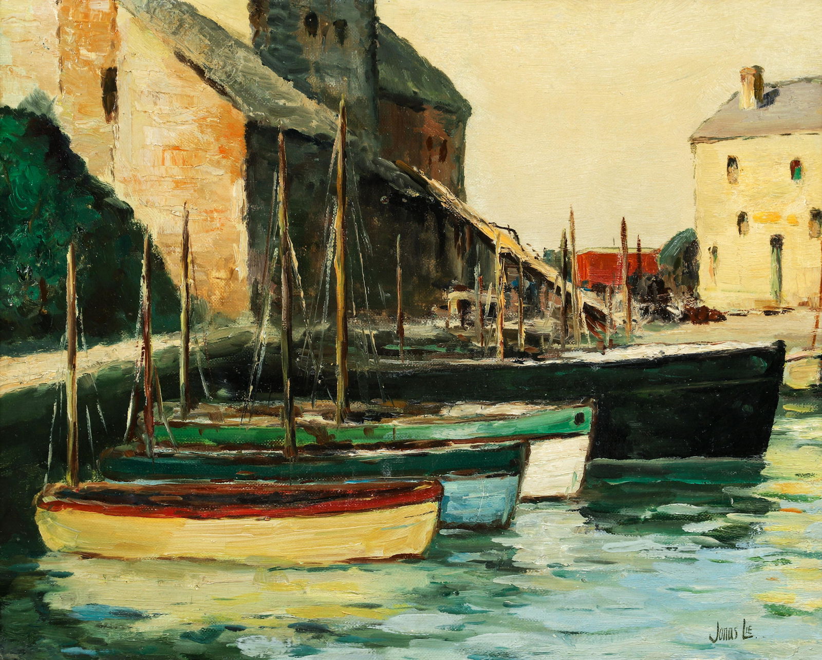 Jonas Lie oil Fishing Boats in Harbor (1 of 4)