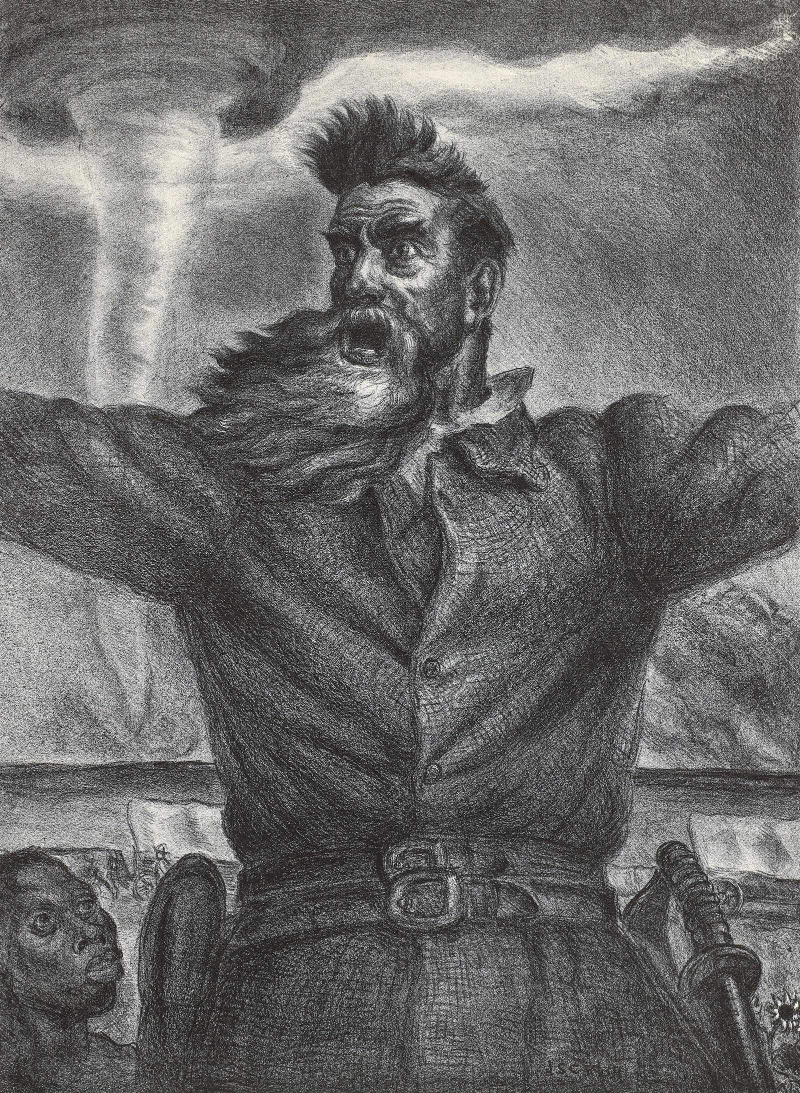 John Steuart Curry 1939 lithograph John Brown (1 of 6)