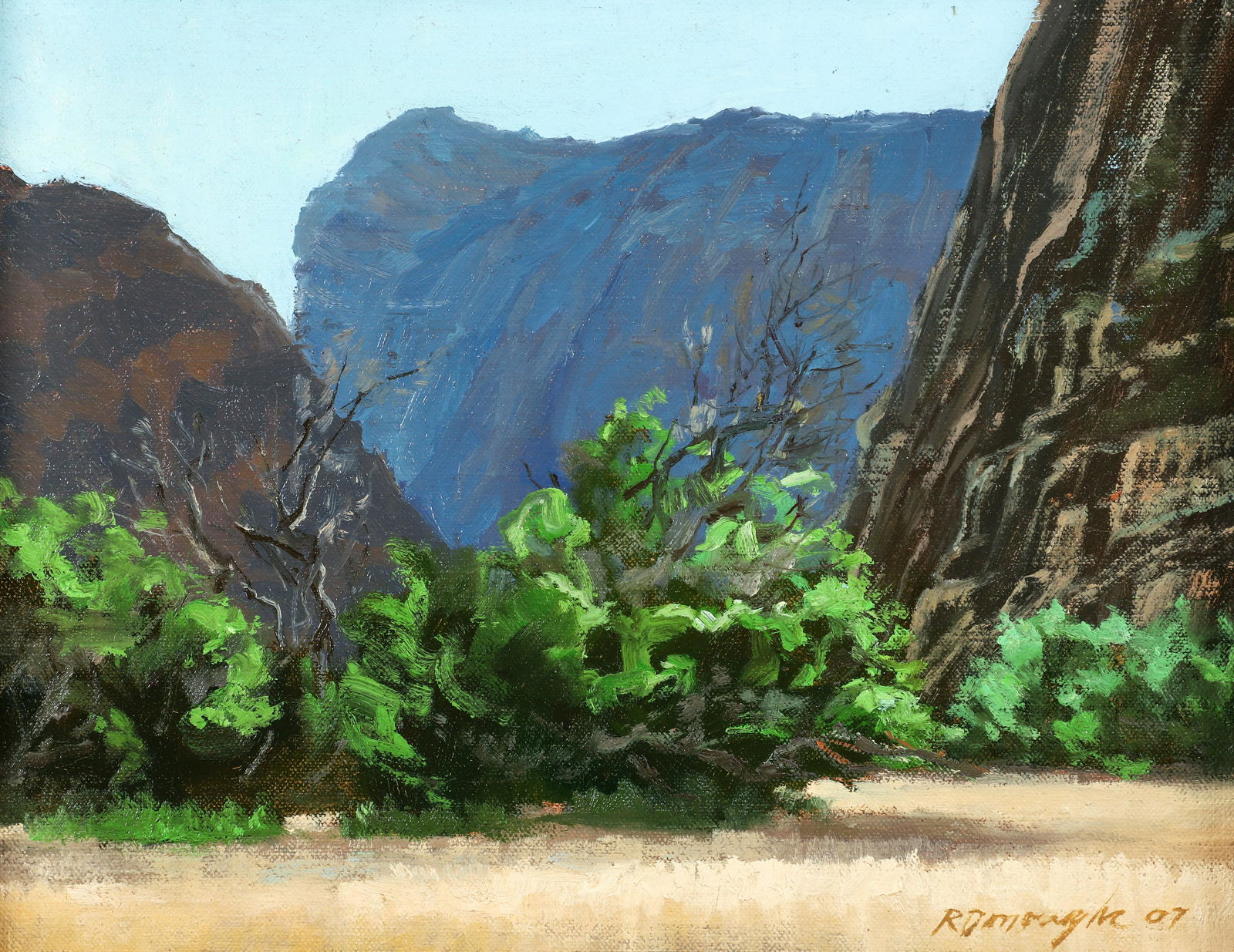 Ron Donoughe 2007 painting Western Landscape (1 of 4)