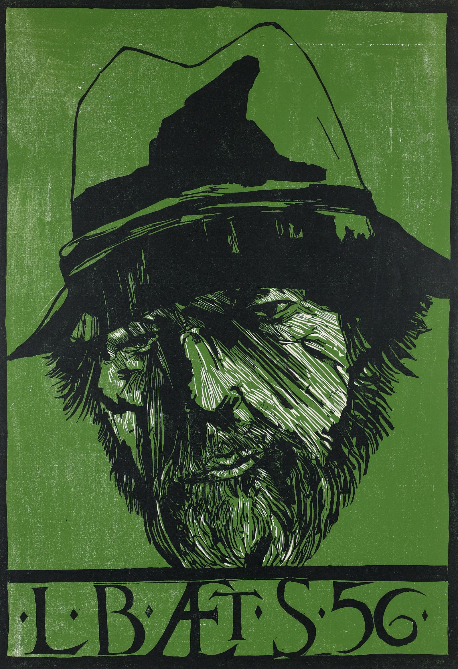 Leonard Baskin Self Portrait at 56 Signed Woodcut (1 of 5)