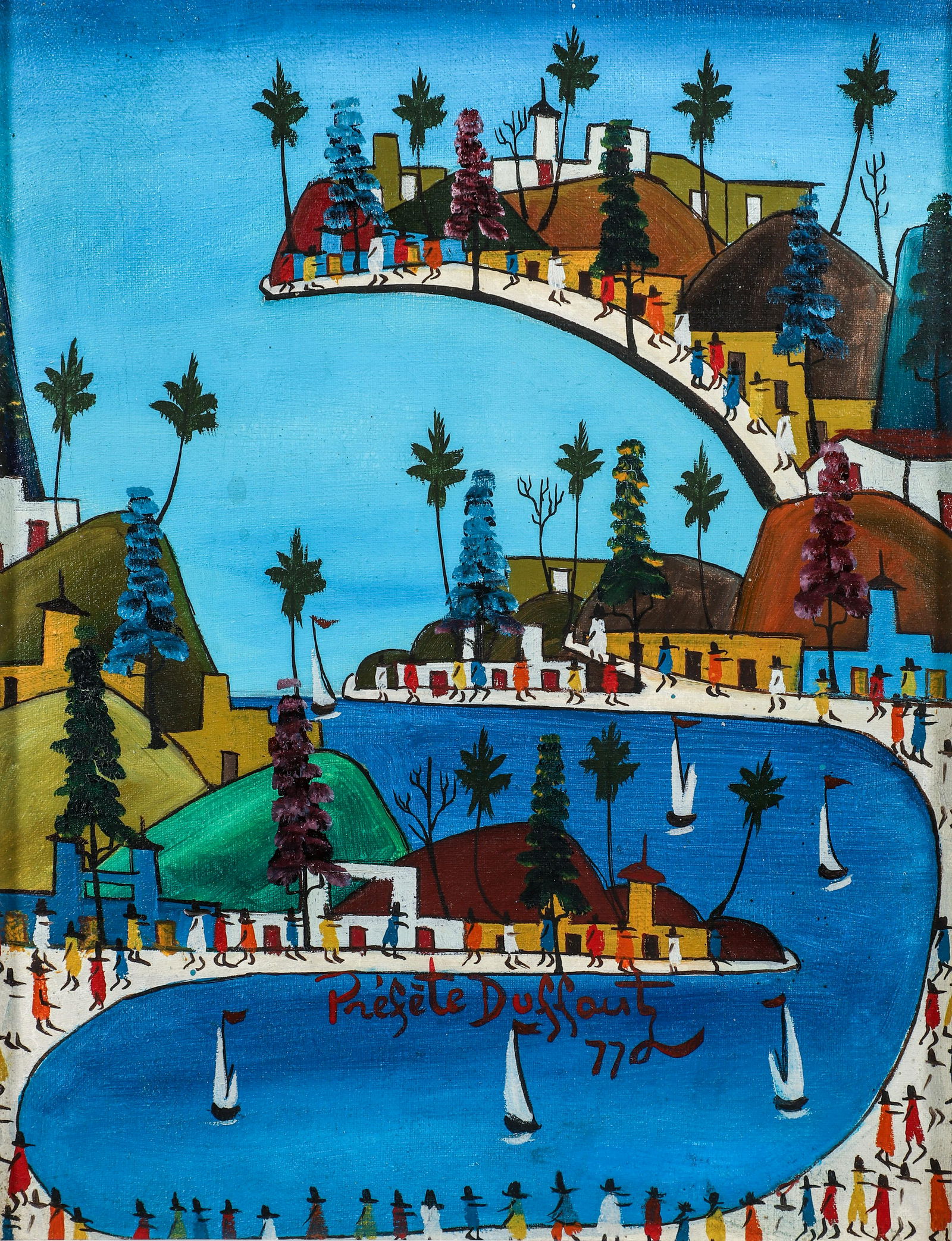 Prefete Duffaut Acrylic on Canvas Board 1977 (1 of 4)