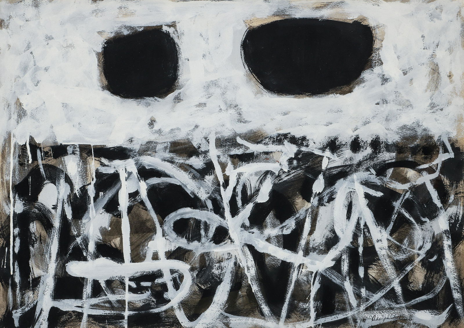 Adolph Gottlieb 1957 gouache Imaginary Landscape No. 1 (1 of 8)