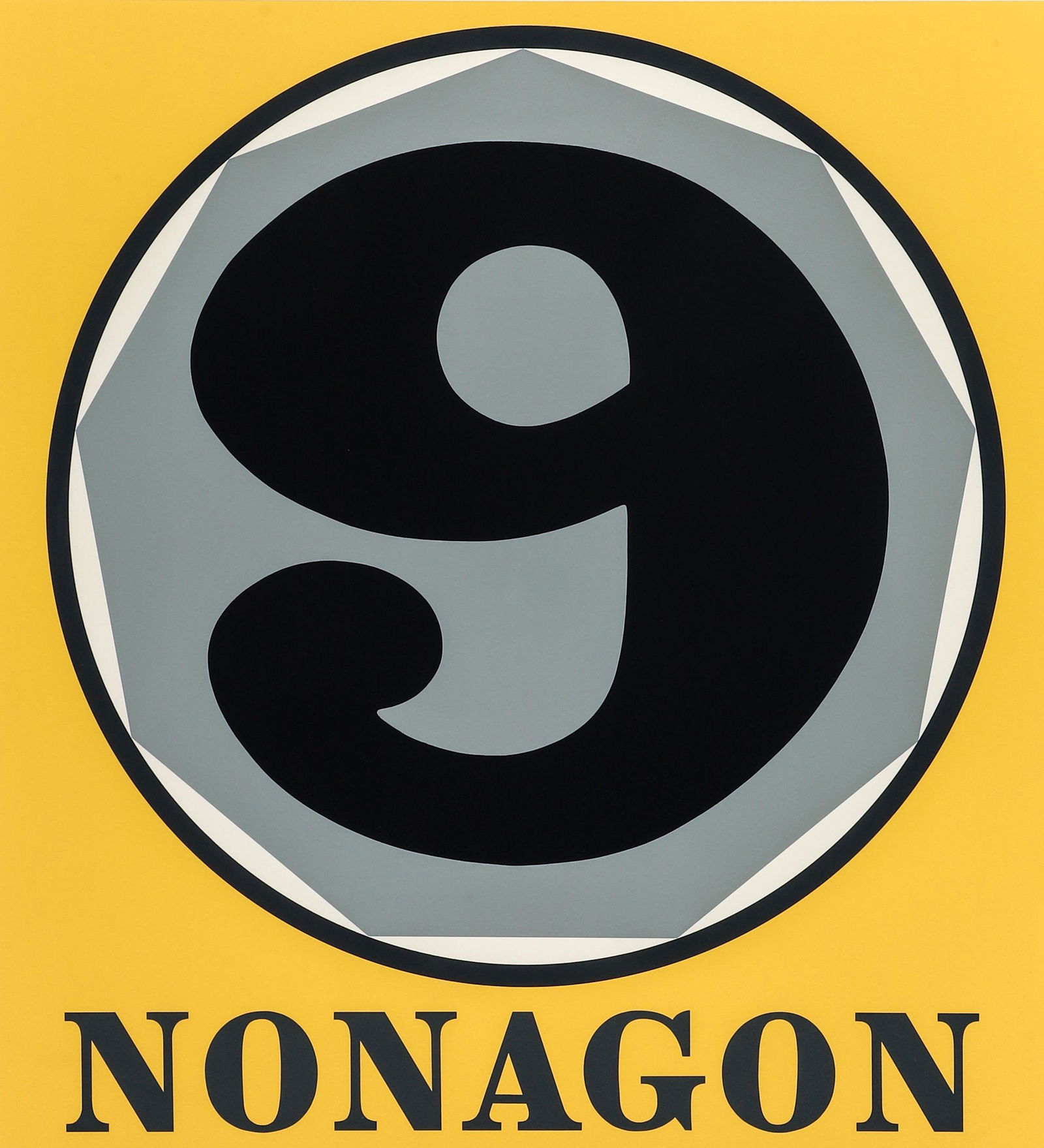 Robert Indiana 1995 Nonagon from Polygon Suite. (1 of 5)