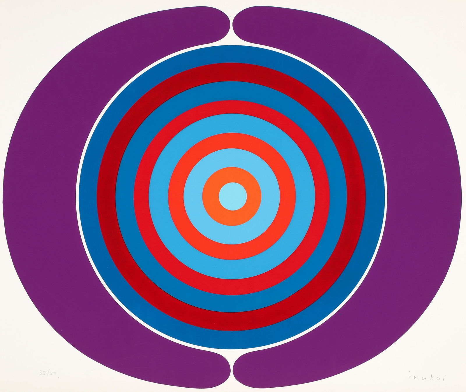 Kyohei Inukai Force Field Silkscreen Signed 1970 (1 of 5)