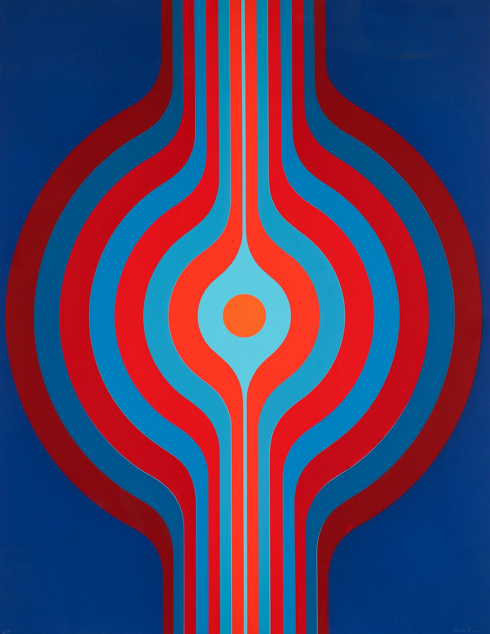 Kyohei Inukai Orange Eye Silkscreen Signed 1970 (1 of 6)