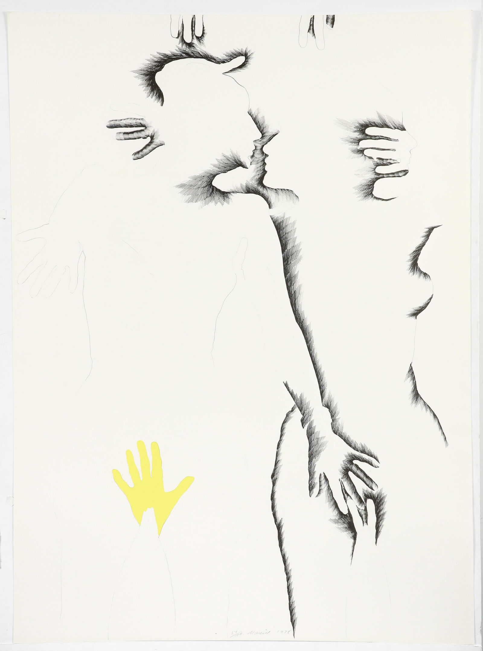 Marisol 1978 signed lithograph Untitled, No. 1 (1 of 3)