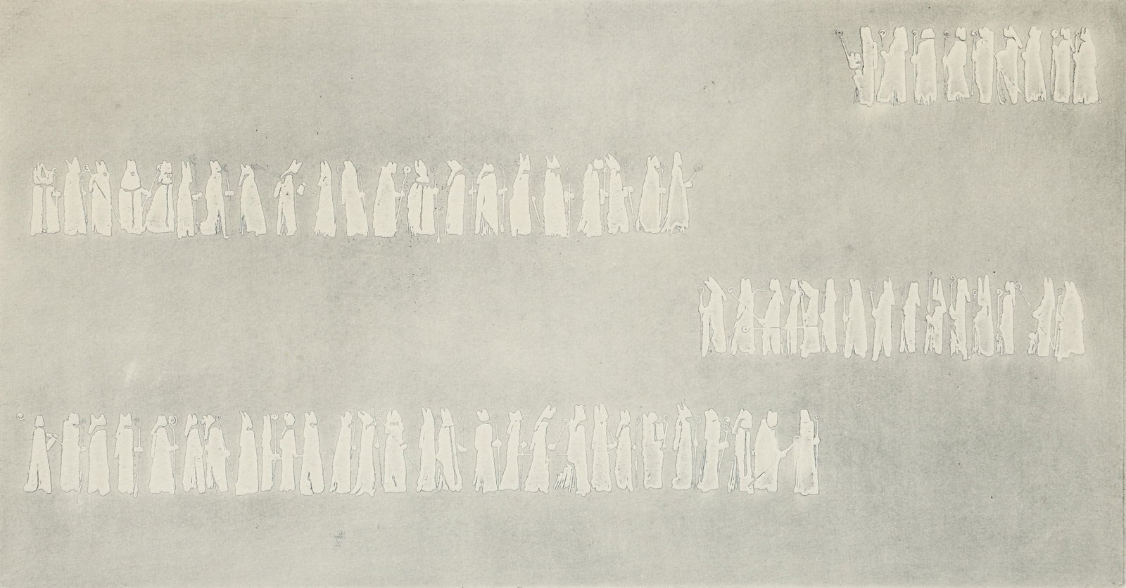 Mario Micossi 1964 etching Processione Al Concilio (1 of 6)