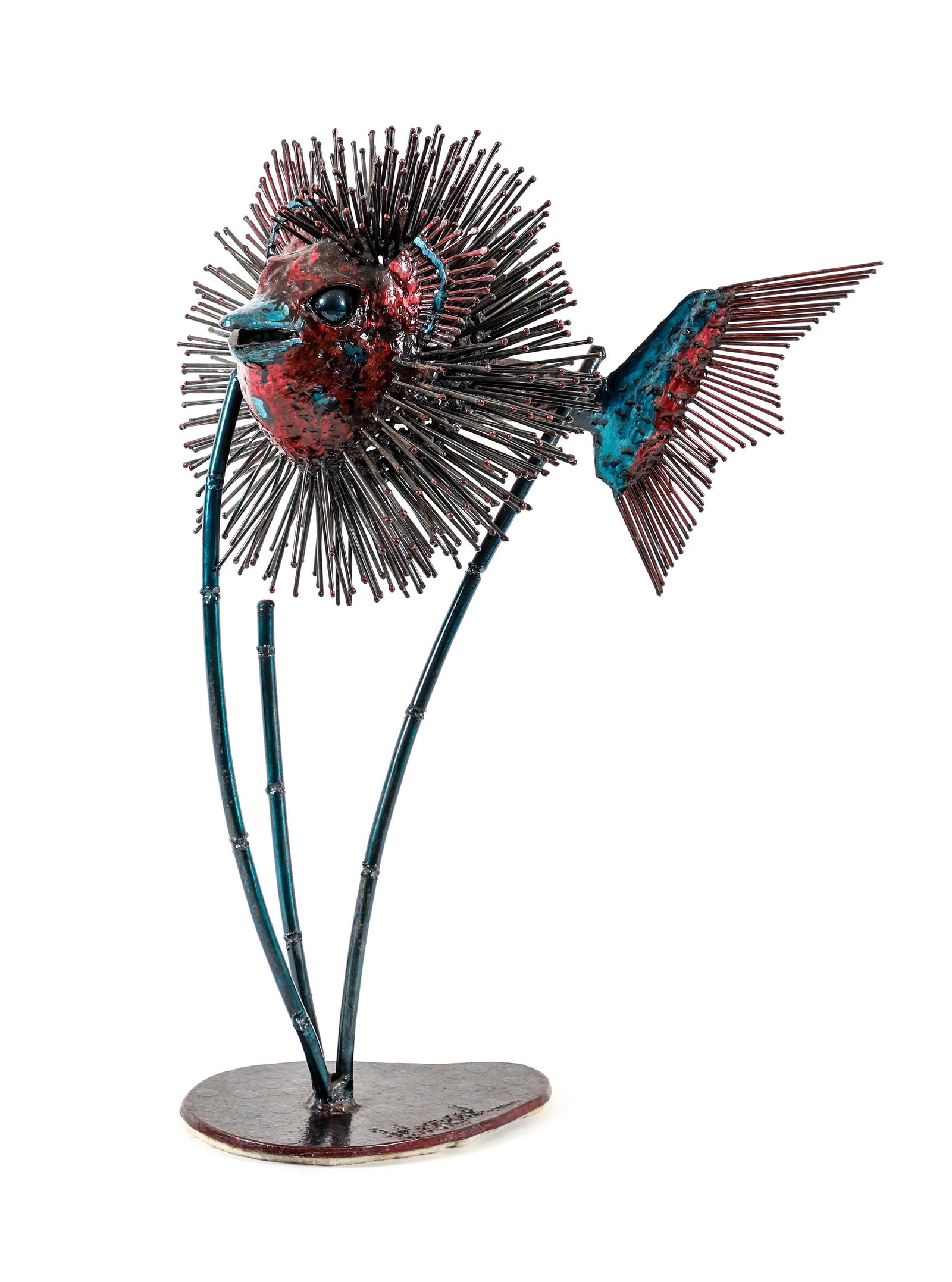 William Wessel Modernist welded sculpture Puffer Fish (1 of 6)