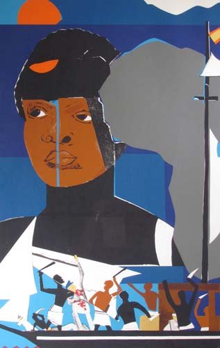 Romare Bearden "Slave Ship" for American Civil Lib: Artist: Bearden, after Romare Title: Slave ship for American Civil Liberties Union Date: 1971 Medium: poster Dimensions: 28.5 x 18 inches Provenance: American Civil Liberties Union