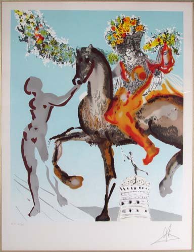 Salvador Dali, Harbinger from the Jerusalem Suite: Artist: Dali, Salvador (Spanish 1904 - 1989) Title: (The Harbinger) The Harbinger and The Messiah from New Jerusalem Suite (Albert Field: Page 185 80-1 AB) Date: 1980 Medium: lithograph printed in col