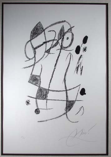 Joan Miro Maravillas Acrosticas litho: Artist: Miro, Joan (Spanish, 1893-1983) Title: Maravillas Acrosticas (Plate 3 from "Maravillas Con Variaciones Acrosticas En El Jardin de Miro) (Mourlot 1053) Medium: lithograph Dimensions: 26 x 18 in