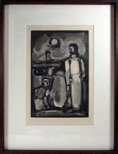 two from George Rouault's Passion Suite: Artist: Rouault, Georges (French 1871 - 1958) Title: Passion 25 with another from Passion Date: 1939 Medium: wood engravings Dimensions: 11.7 x 7.8 inches Edition: Passion was issued by V