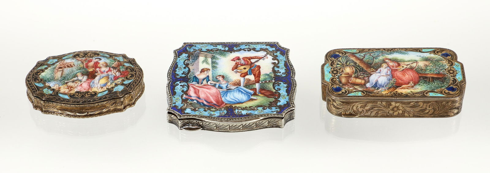 Vintage Italian Enamel Vermeil Boxes (1 of 14)