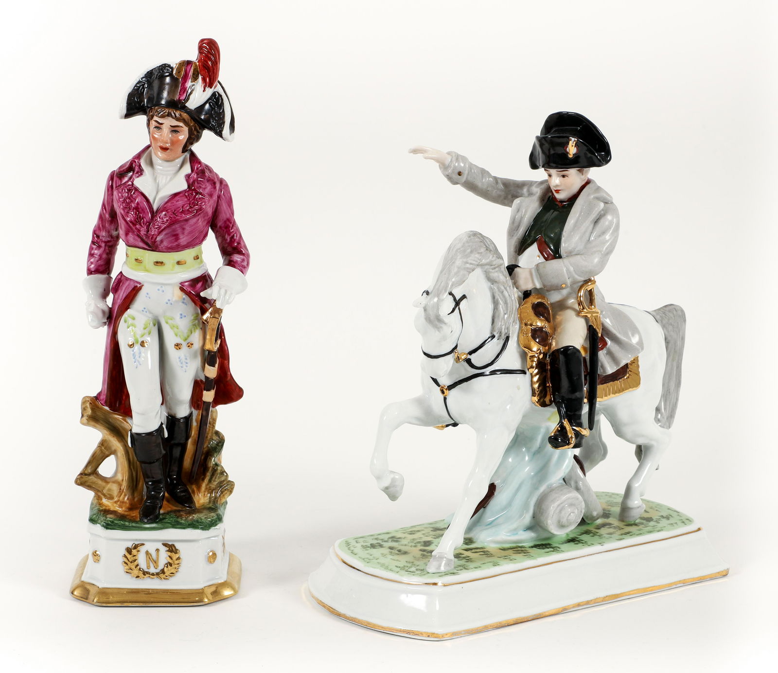 Painted Porcelain Figures Napoleon and Marshal Lannes (1 of 11)