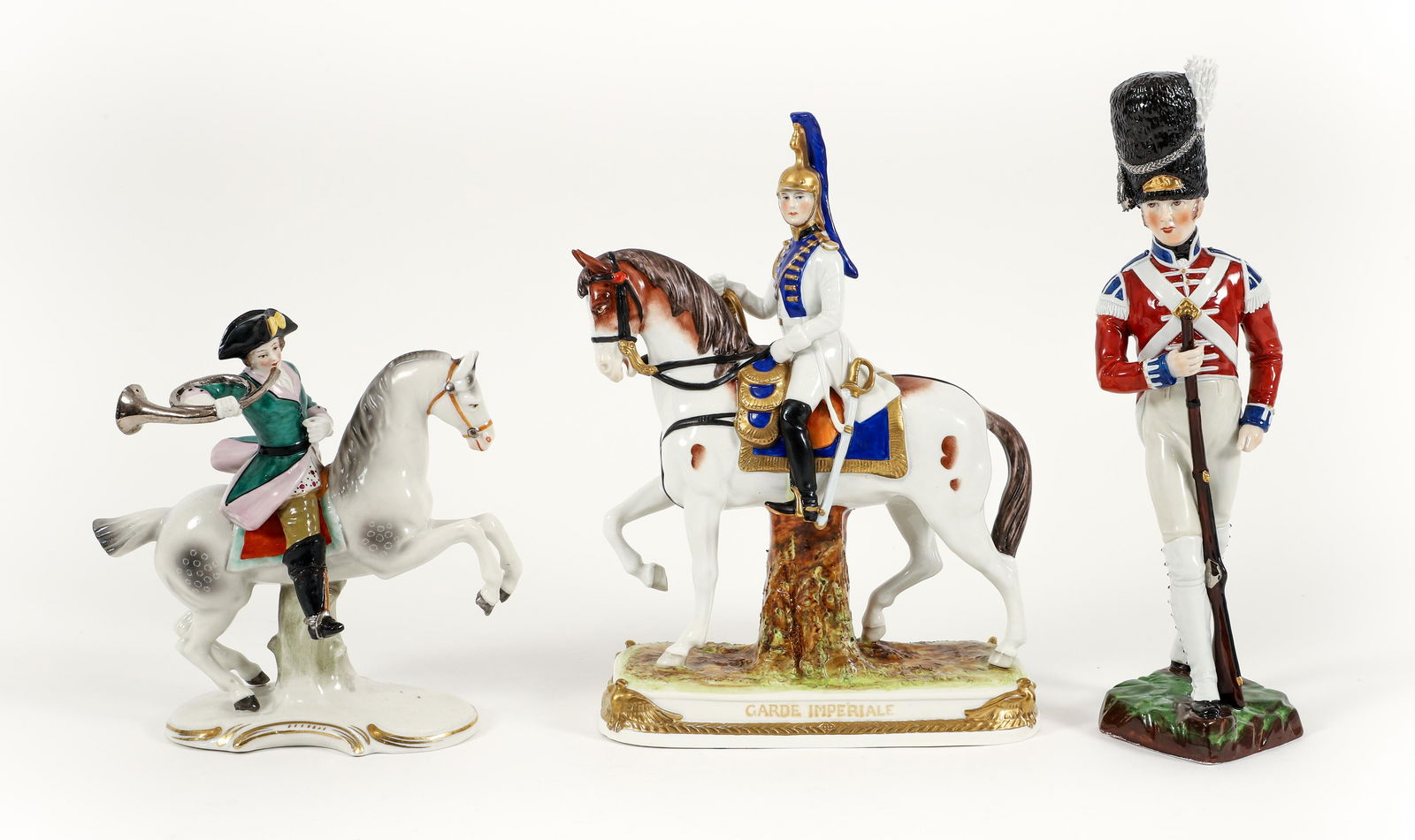 Group of 3 German Painted Porcelain Military Figures (1 of 14)