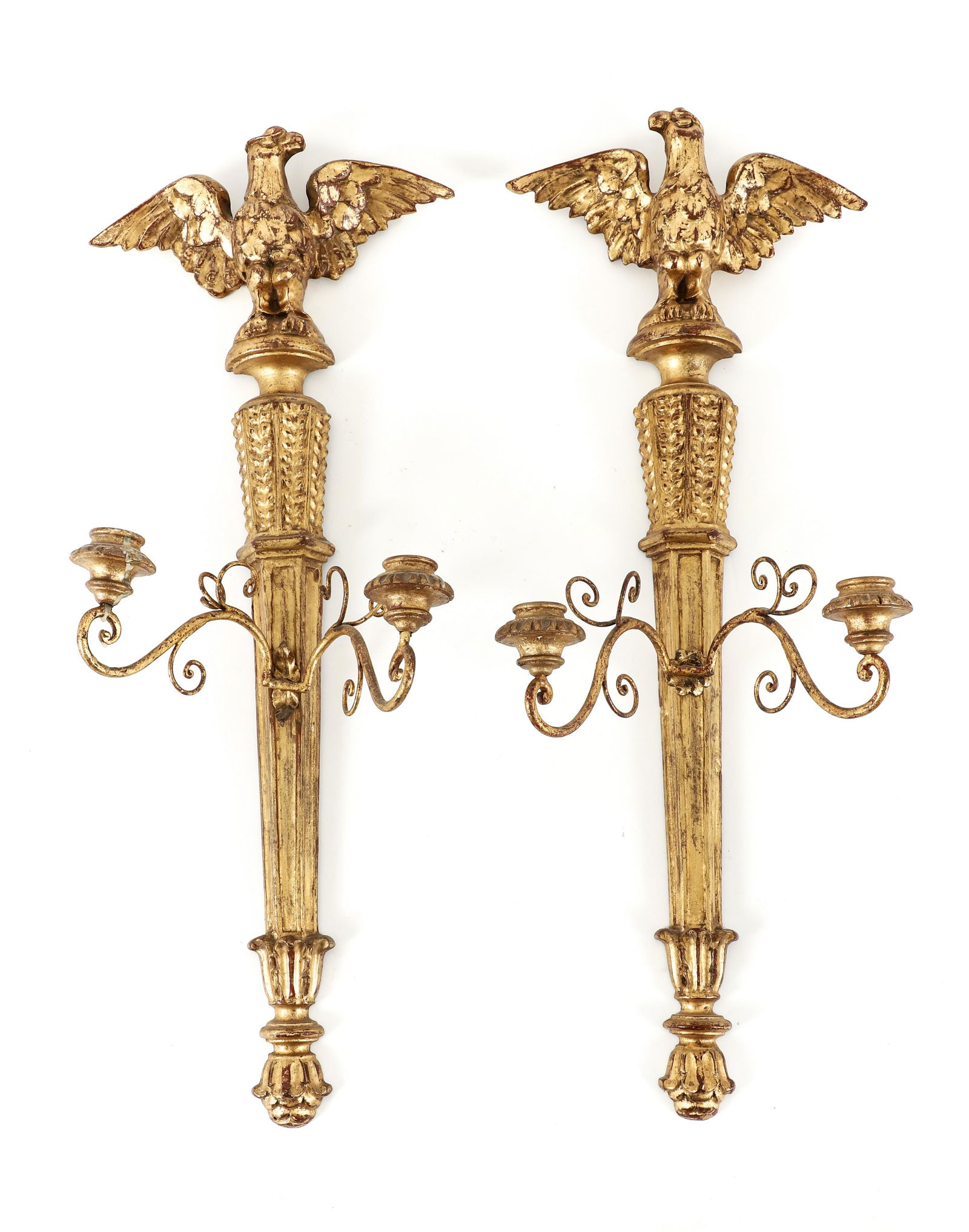 Pair of Italian Giltwood Eagle Wall Sconces  (1 of 6)