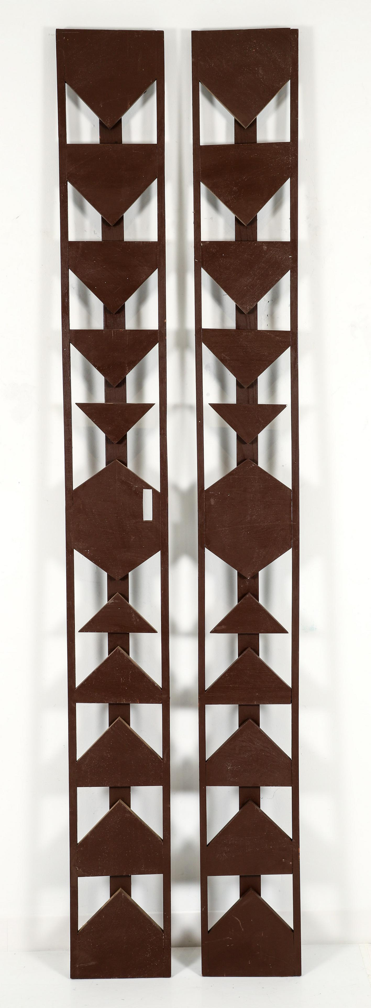 Pair of Mid Century Modern Wooden Wall Panels  (1 of 3)