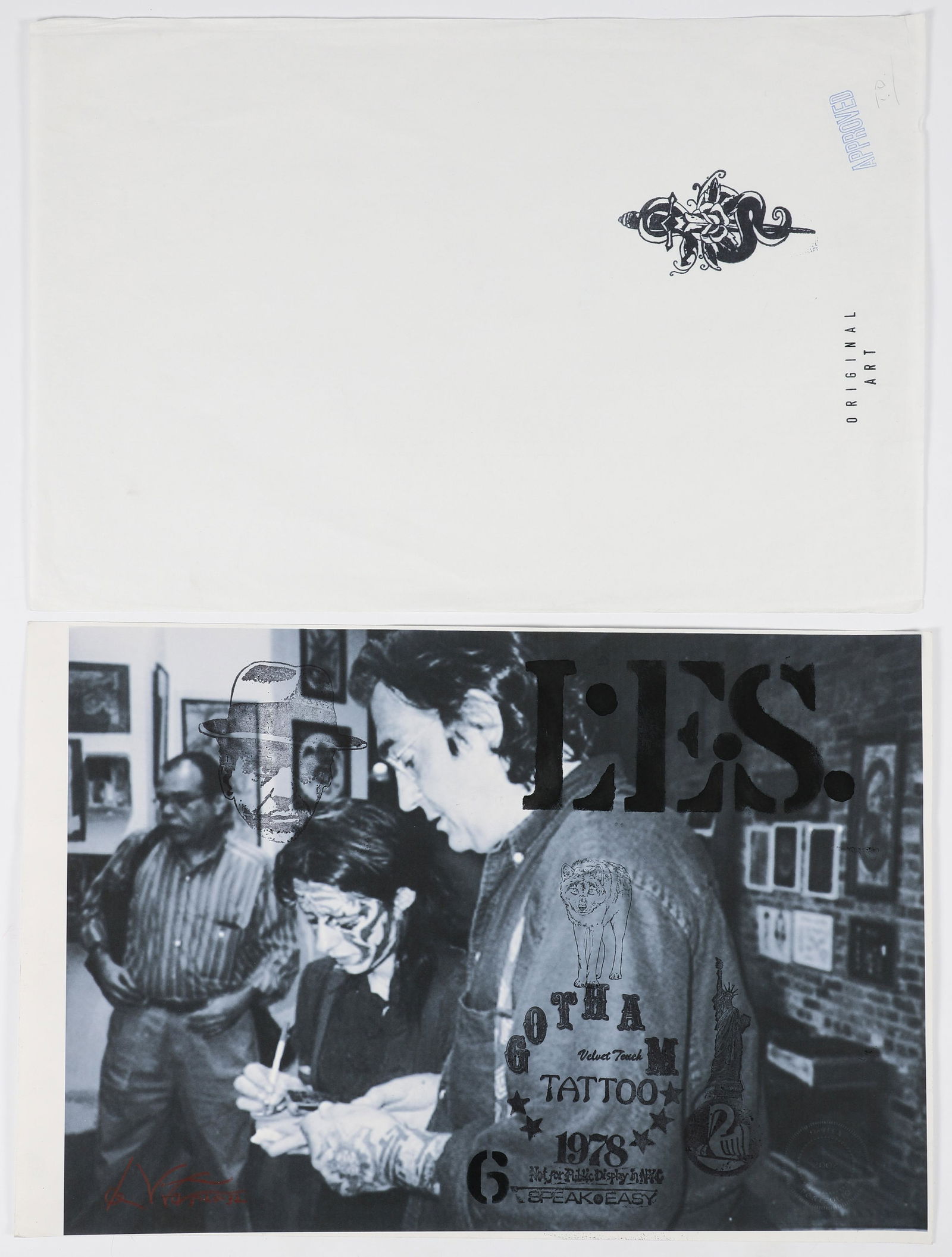 Two Thom DeVita Works on Paper Tattoo Flash Stamp (1 of 6)