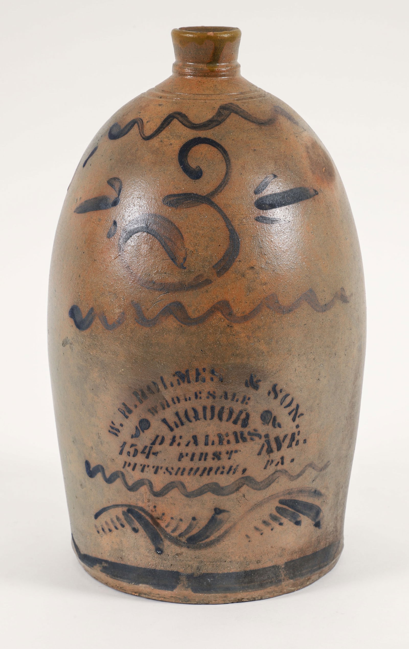 Antique W. H. Holmes Pittsburgh 3 Gallon Liquor Jug (1 of 6)