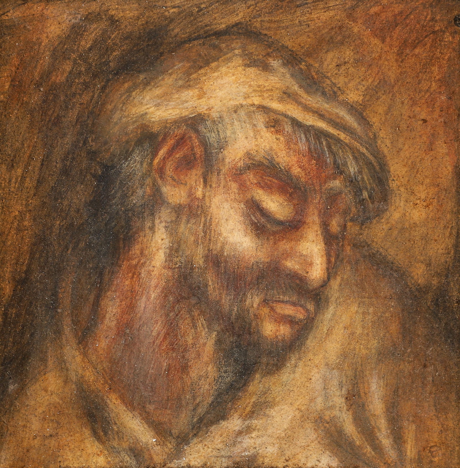 Axel Horn 1930s oil Figure Study for Mural (1 of 4)