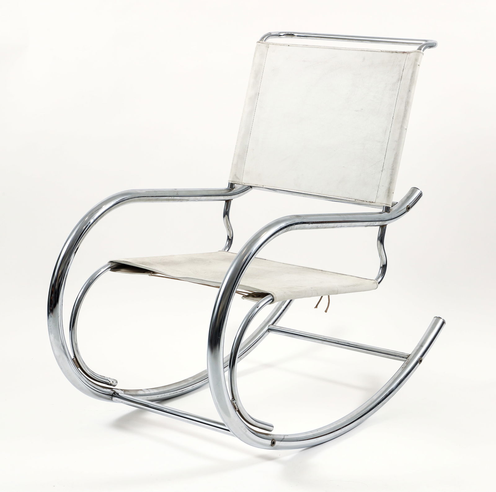 Mies Van Der Rohe Style Bauhaus Chrome Rocking Chair (1 of 6)