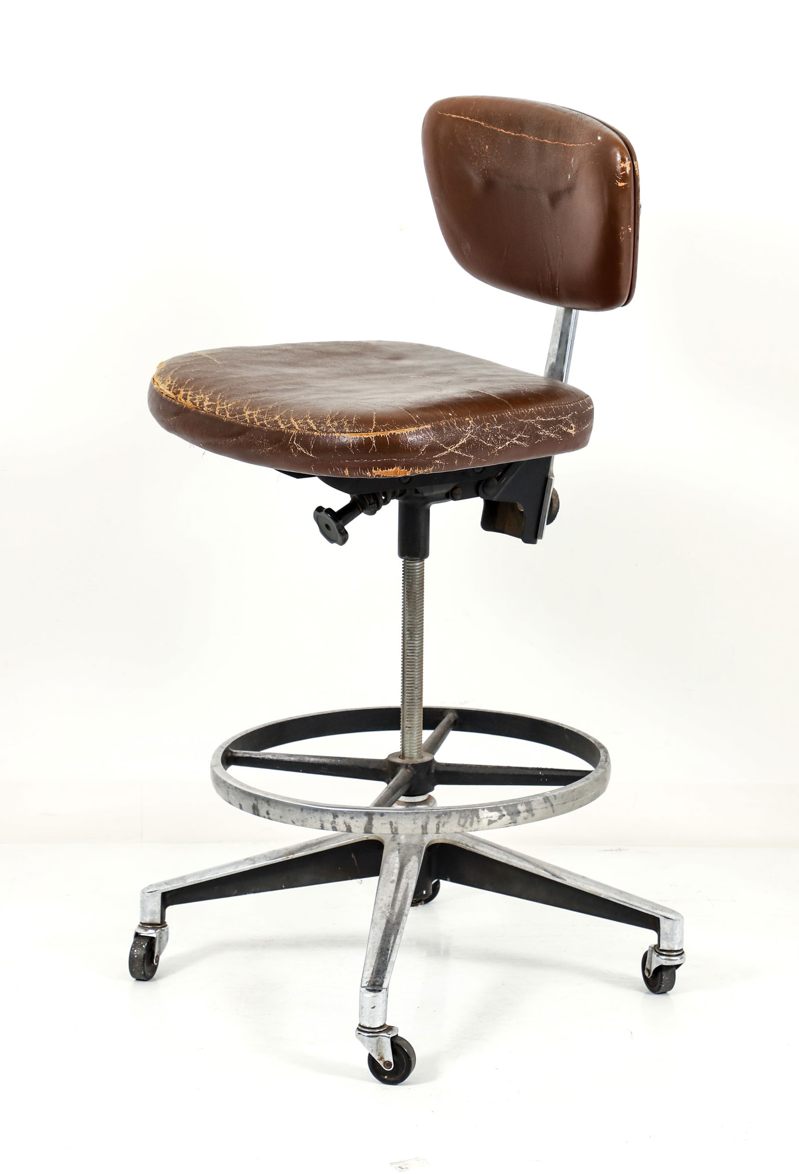 Eero Saarinen for Knoll Leather Drafting Stool (1 of 10)