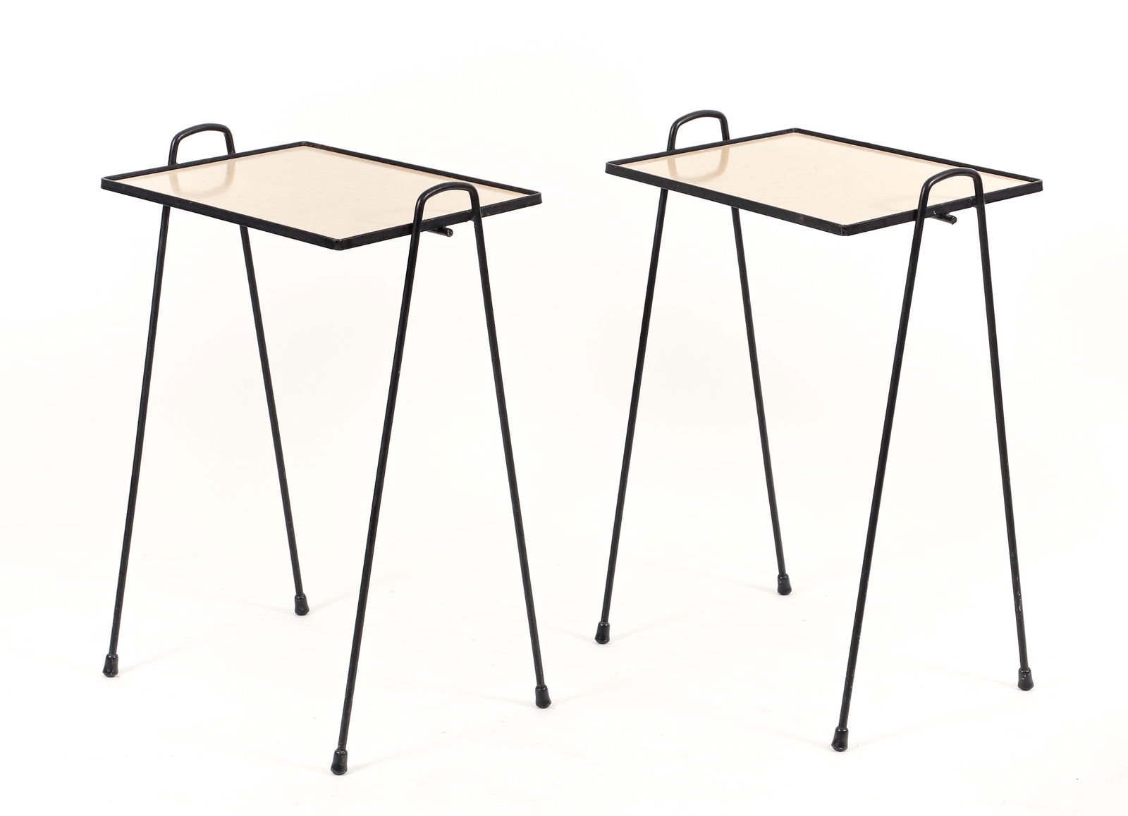 Pair of MCM Wrought Iron Stackable Side Tables (1 of 7)
