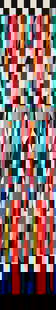 Yaacov Agam original serigraph pencil signed and numbered: Agam, Yaacov (Israeli, born 1928), Abstract Composition, serigraph printed in colors, 20 x 3.75 inches, pencil signed and numbered 86/99, framed measuring 33 x 14 inches
