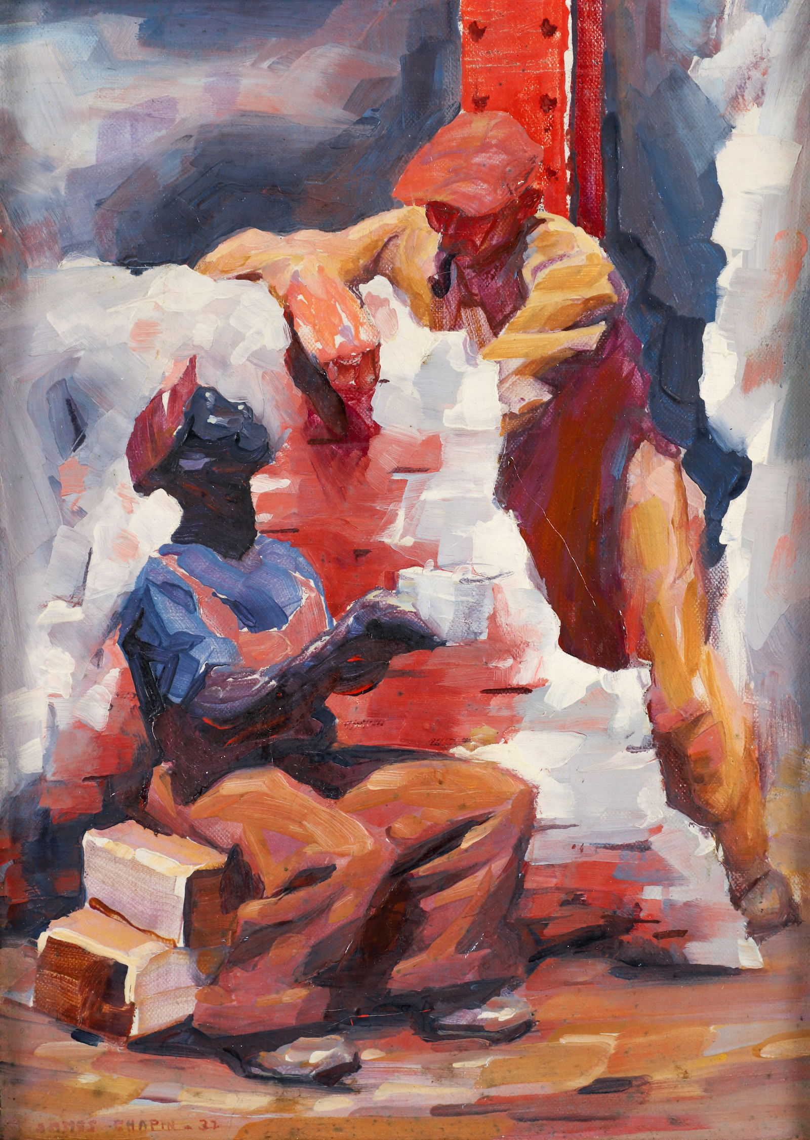 James Chapin 1932 oil Two Workman (1 of 6)