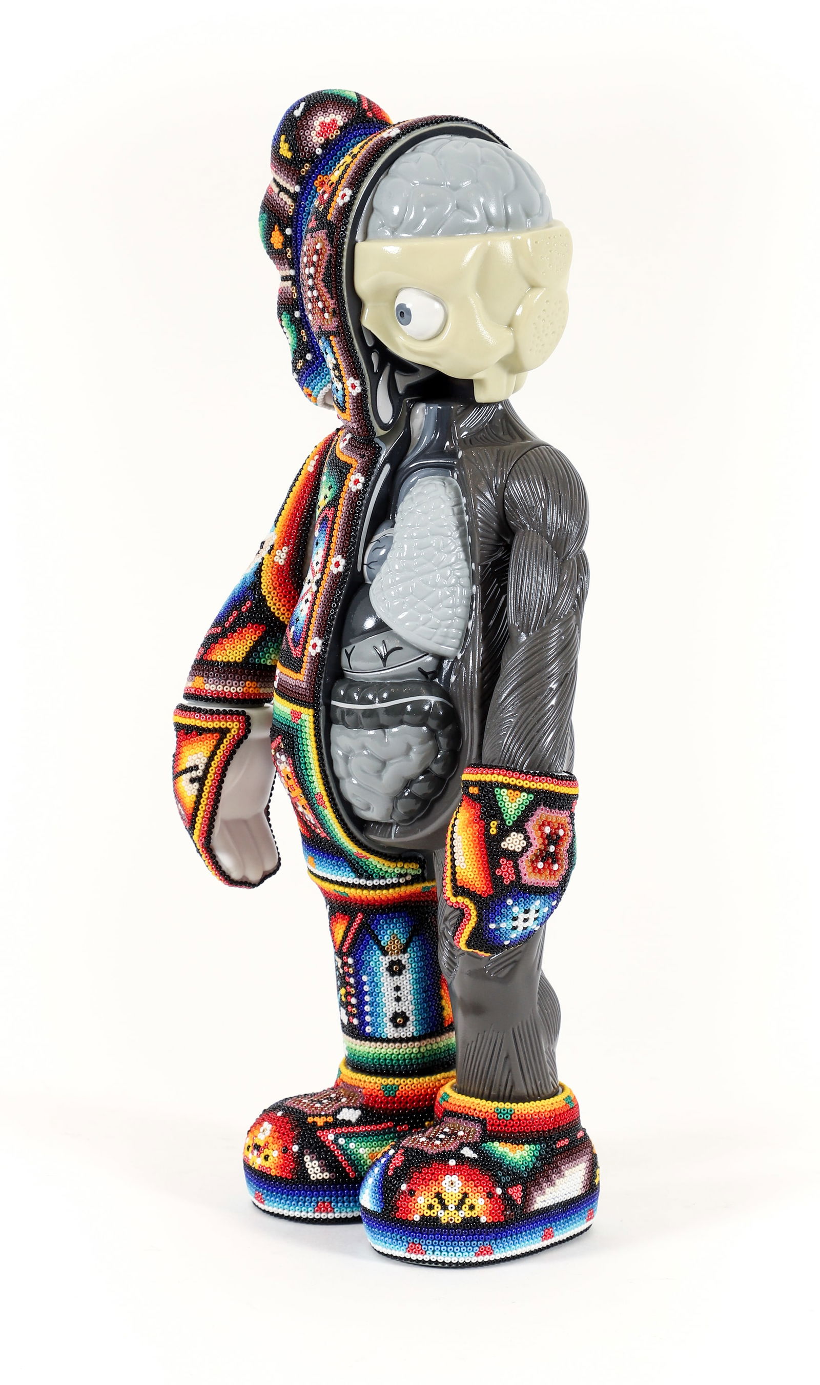 CHROMA Beaded Sculpture Dissected Man Gray 2023 (1 of 7)