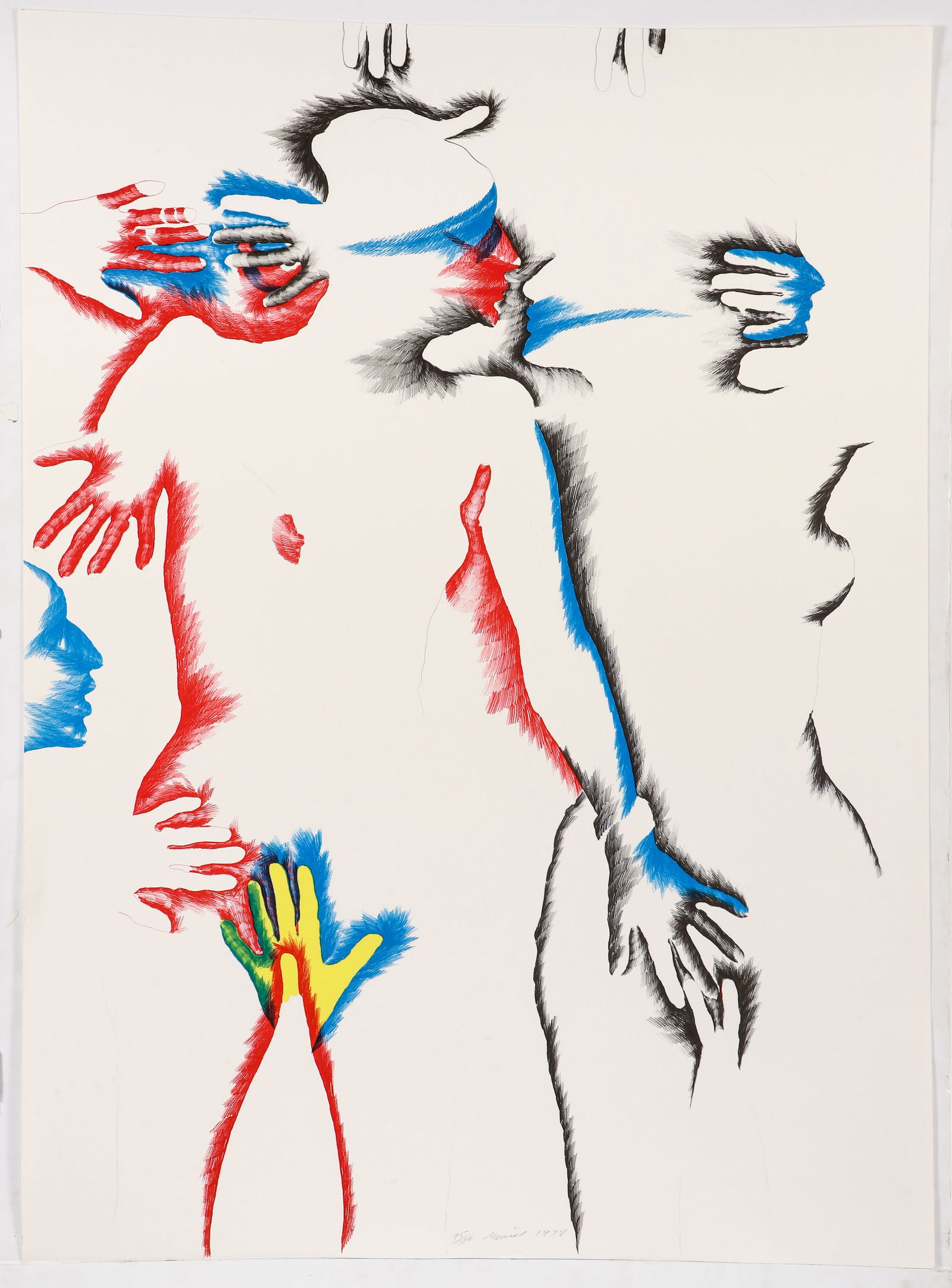 Marisol 1978 signed lithograph Untitled No. 3 (1 of 3)