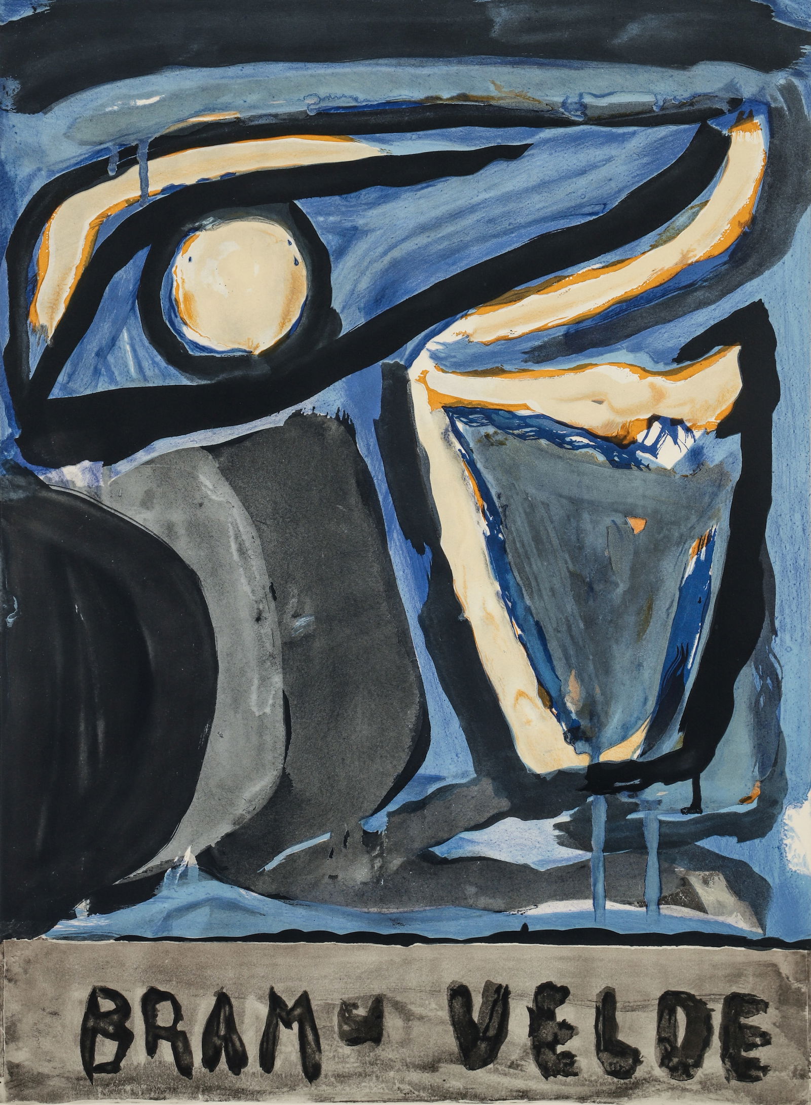 Bram Van Velde 1970 pencil signed lithograph (1 of 4)