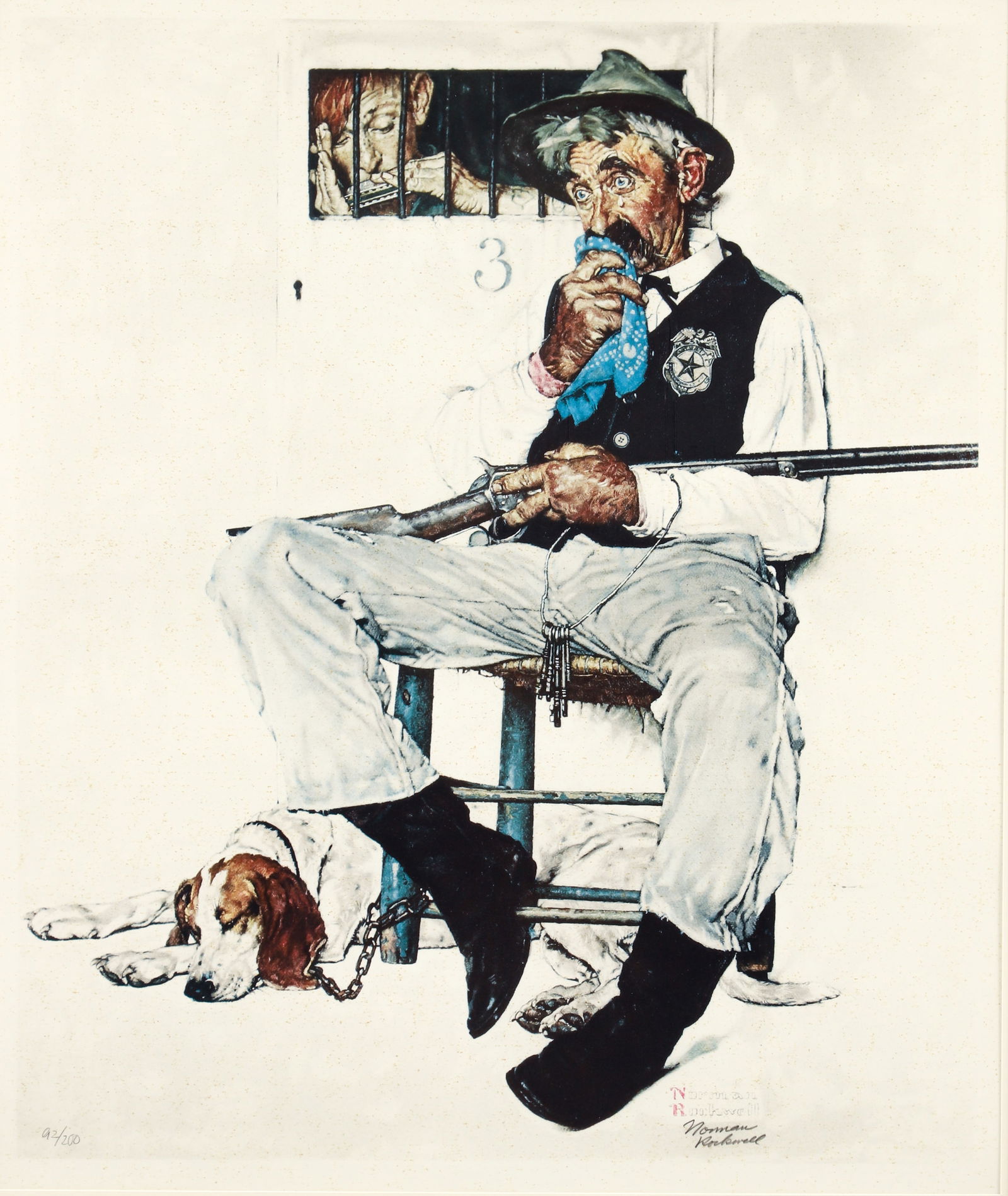 Norman Rockwell Music Hath Charms Signed Collotype Print (1 of 5)