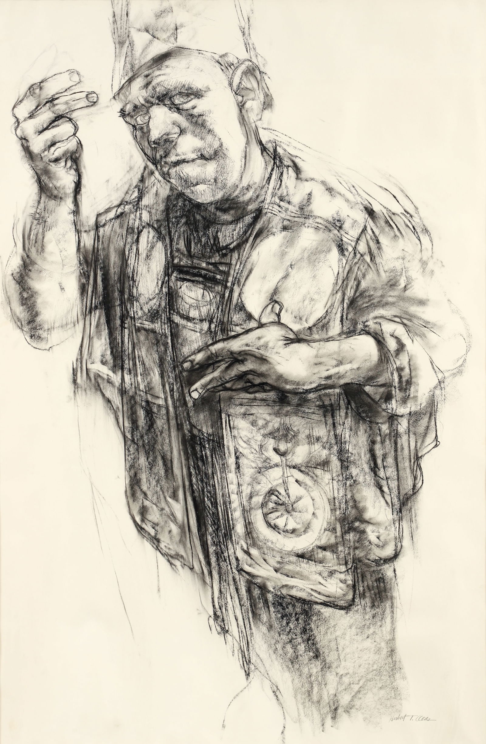 Herb Olds Charcoal Drawing Vestment II (1 of 4)